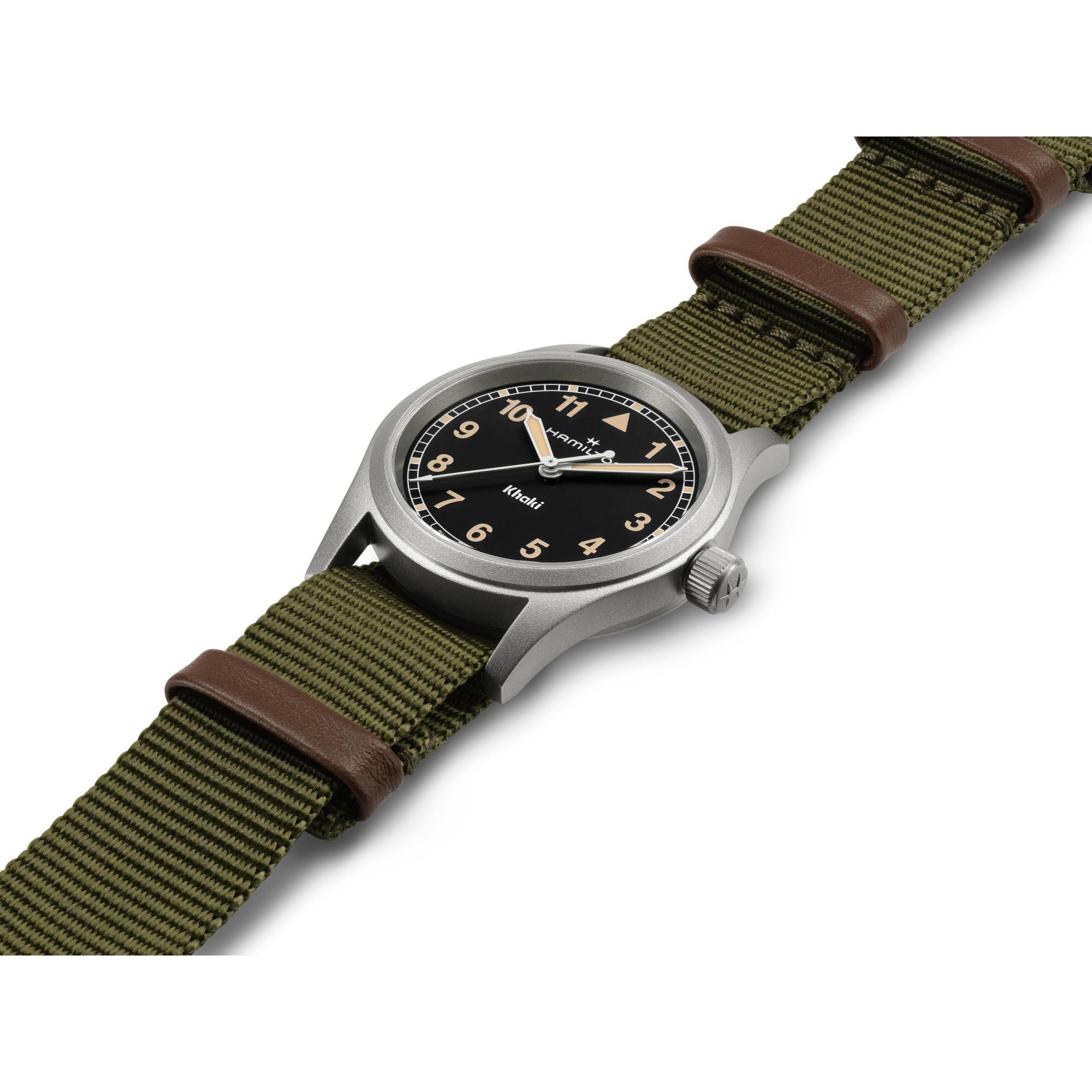 Hamilton Khaki Field Quartz Black Dial NATO Strap  Unisex Watch H69301930