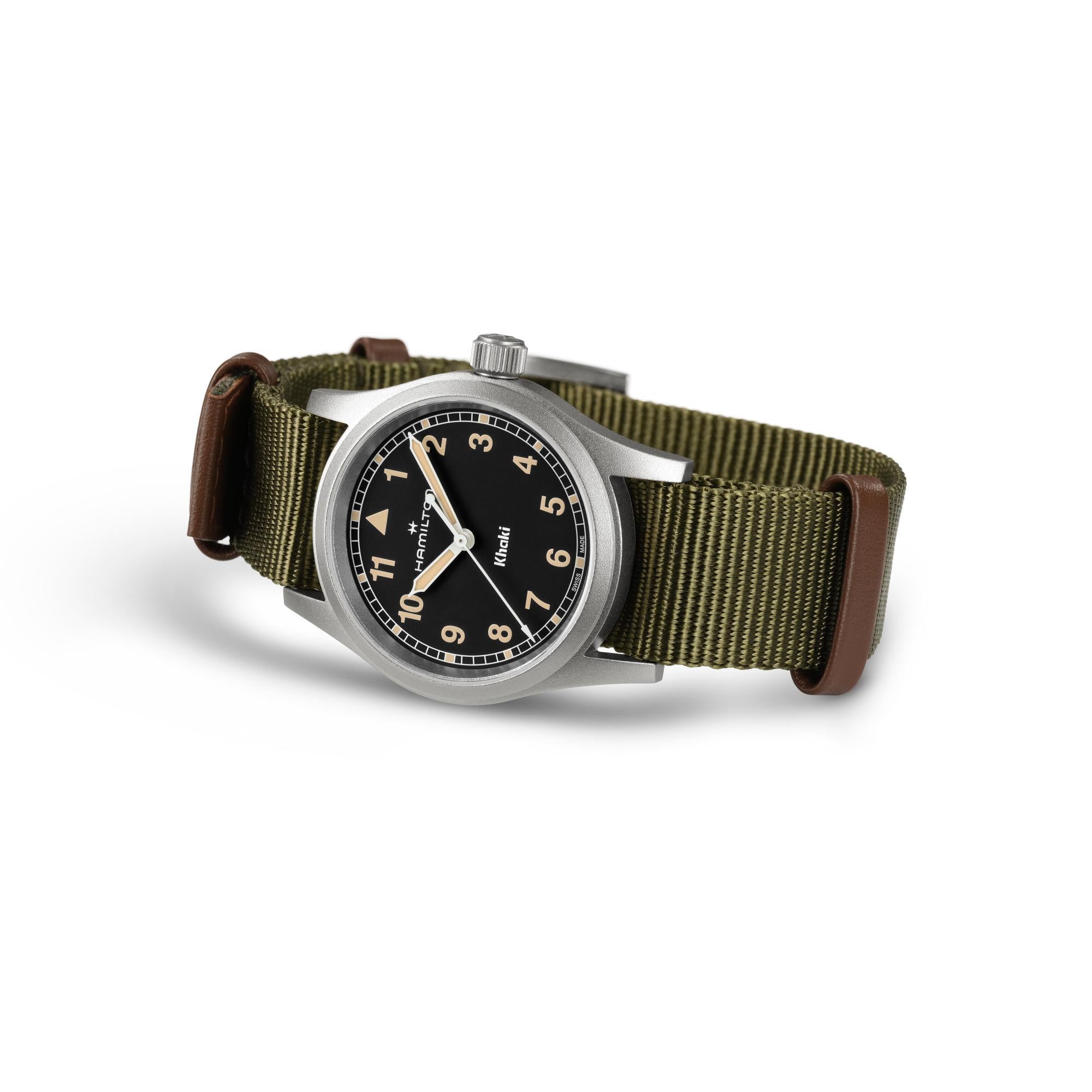 Hamilton Khaki Field Quartz Black Dial NATO Strap  Unisex Watch H69301930