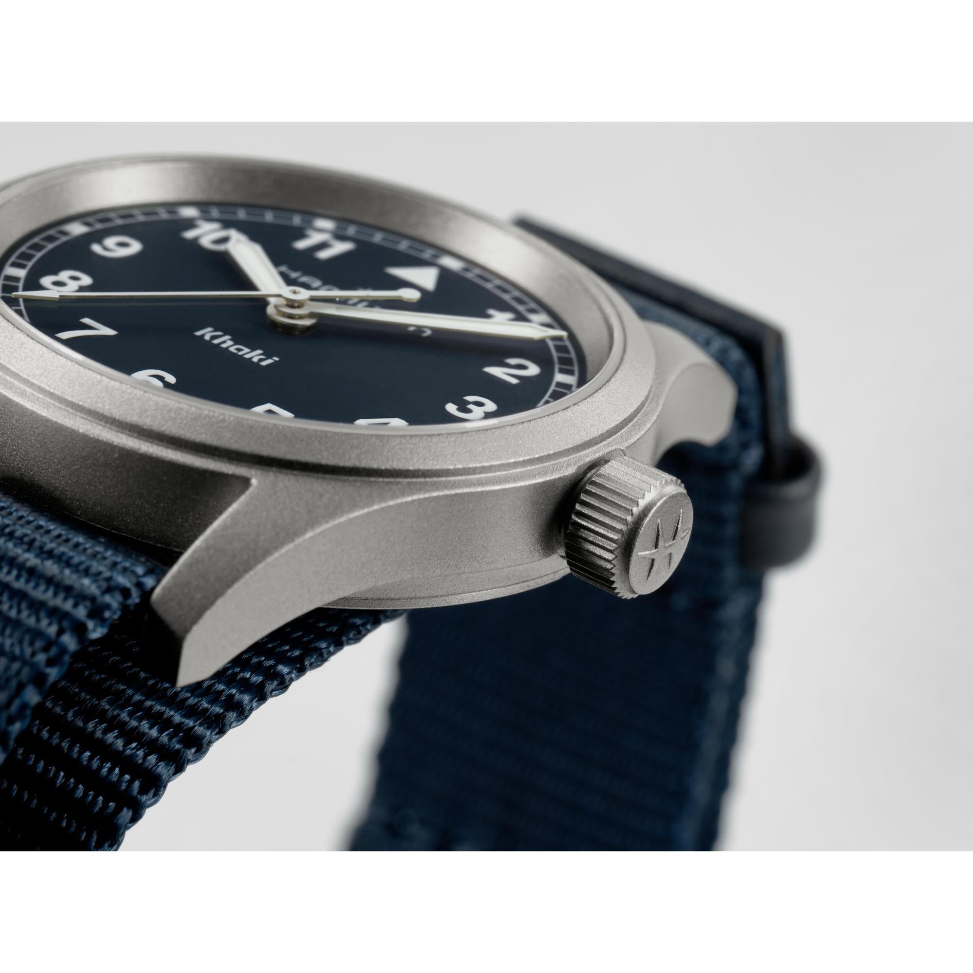 Hamilton Khaki Field Quartz Blue Dial NATO Strap Unisex Watch H69301940