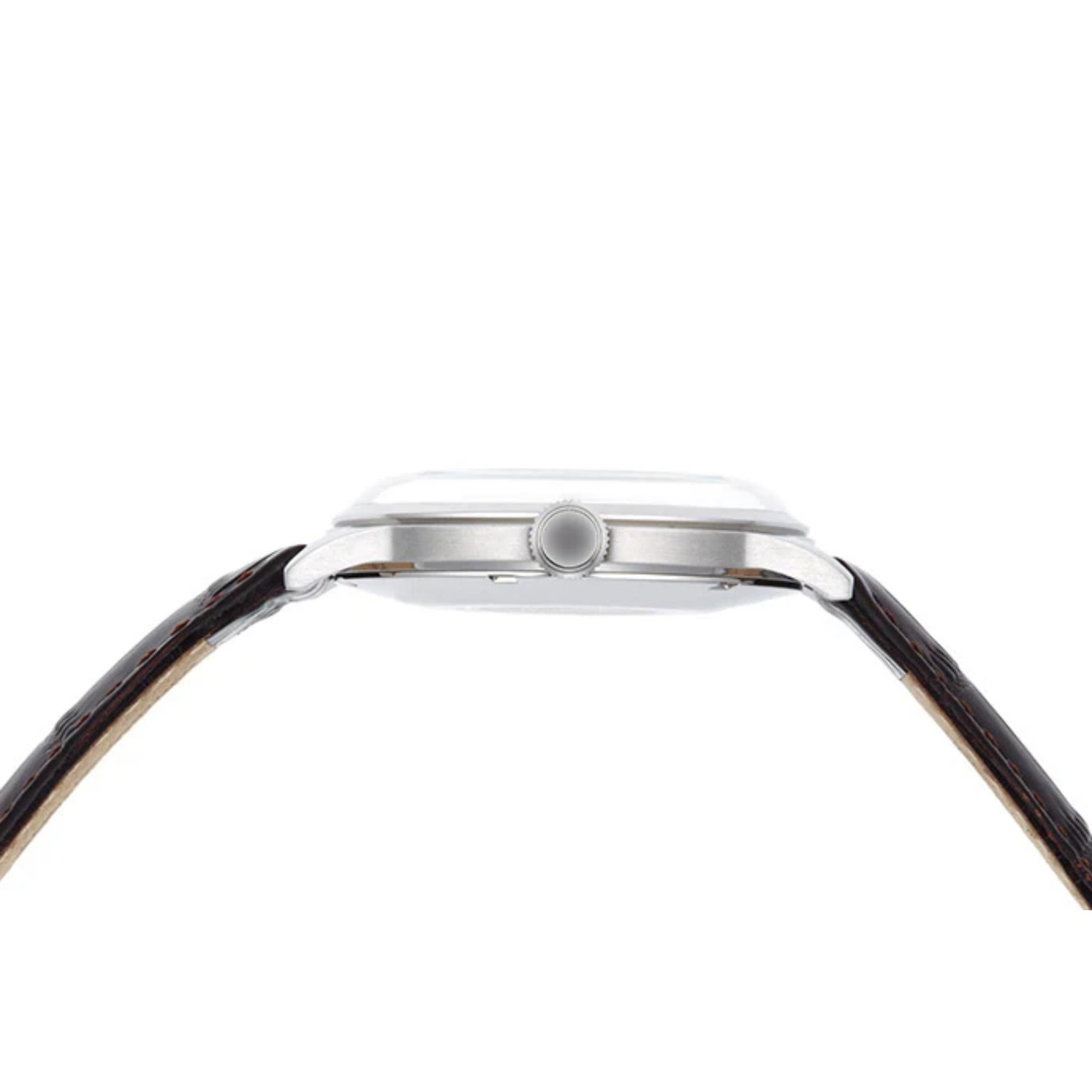 Orient Bambino Classic Vintage Style Version 2 Automatic White Dial Leather Strap Men’s Dress Watch TAC00008W0