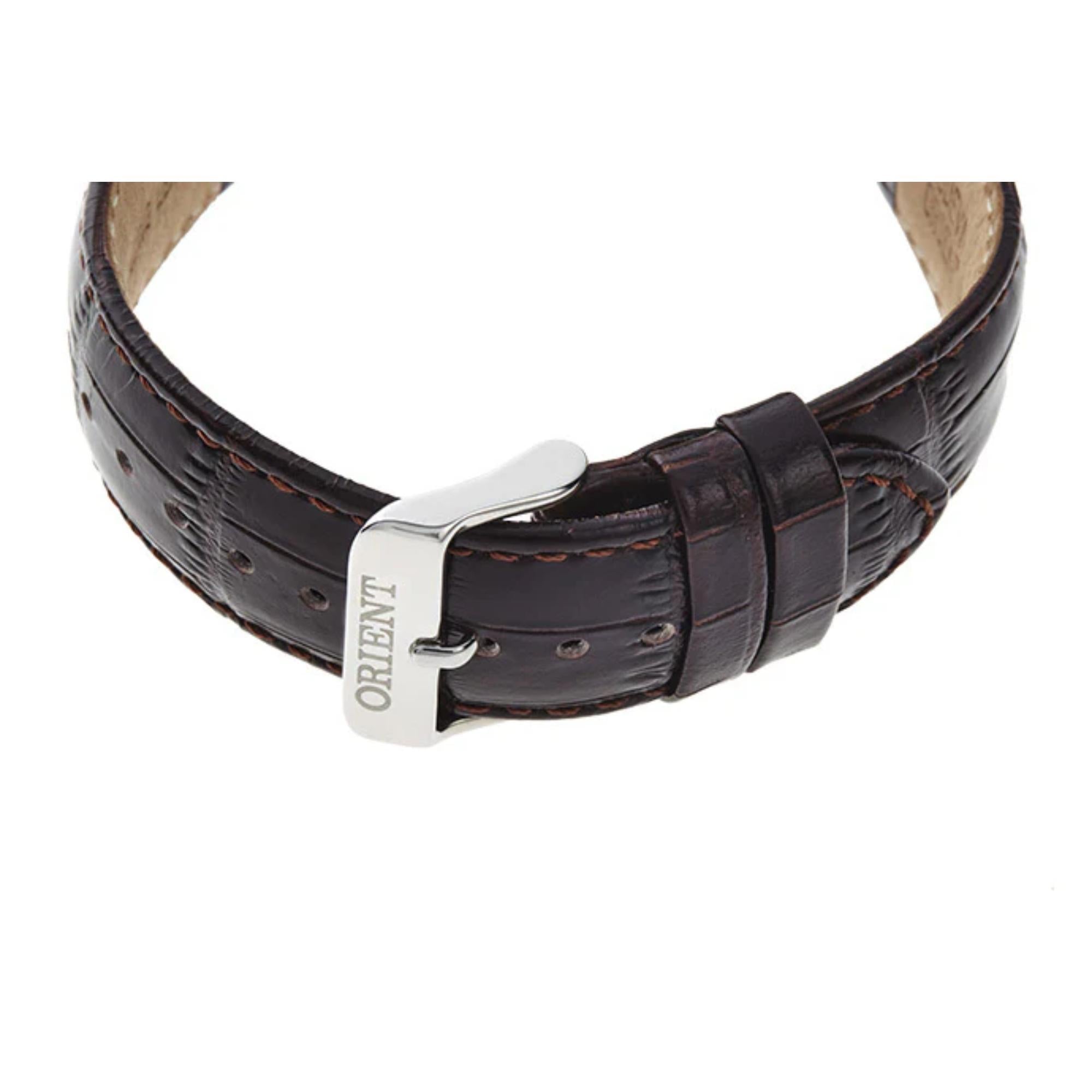 Orient Bambino Classic Vintage Style Version 2 Automatic White Dial Leather Strap Men’s Dress Watch TAC00008W0