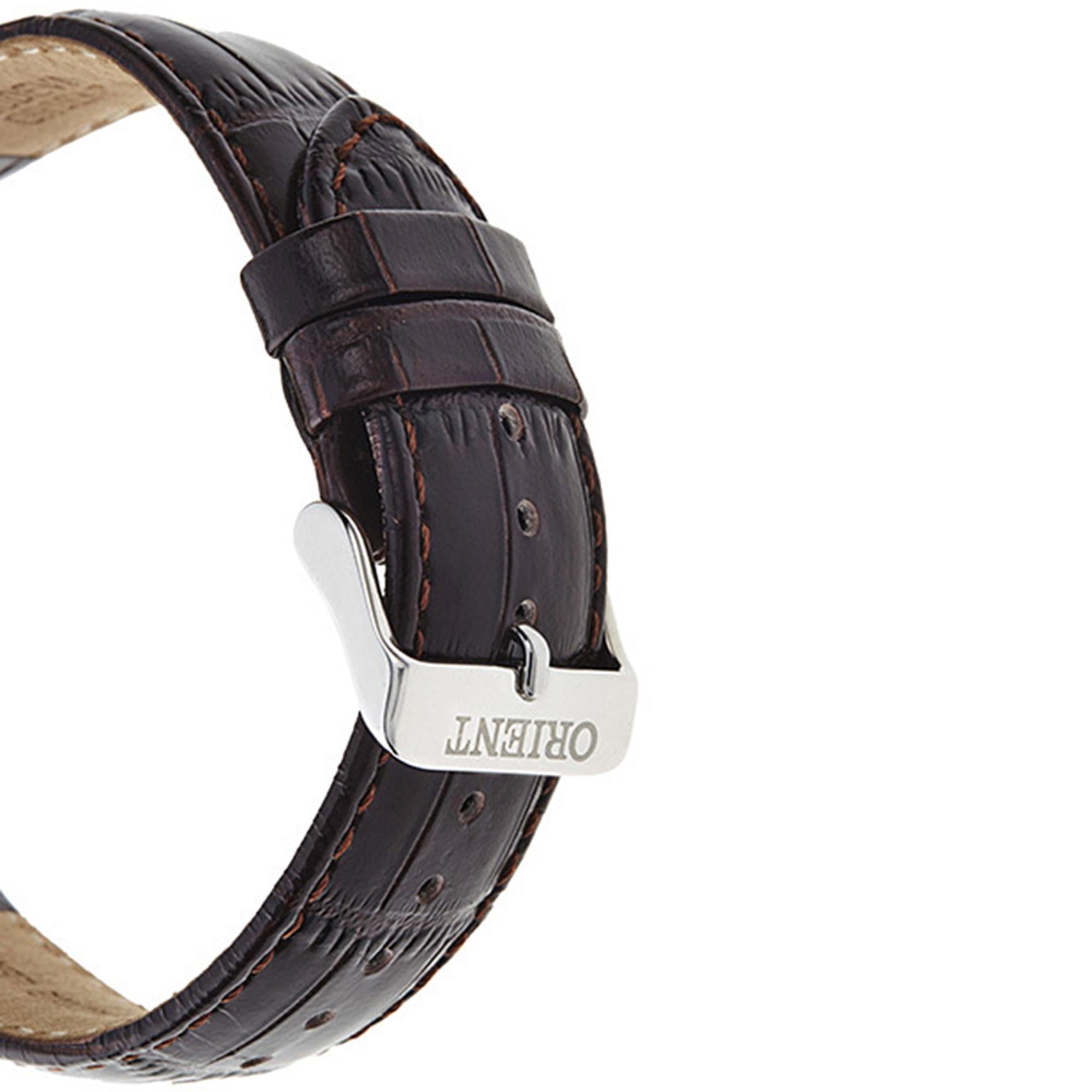 Orient Bambino II Classic Vintage Style Automatic Champagne Dial Leather Strap Men’s Dress Watch TAC00009N0