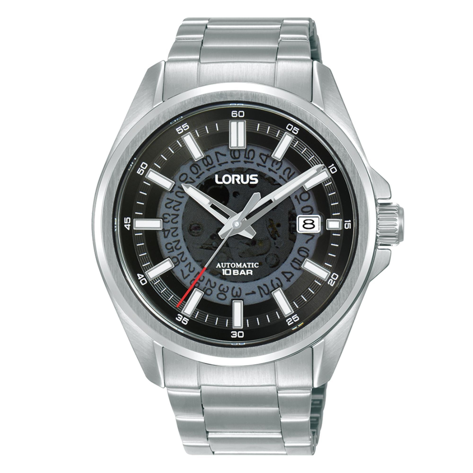 Lorus Automatic Black Stainless Steel Strap Black Dial Men’s Watch RU401AX9