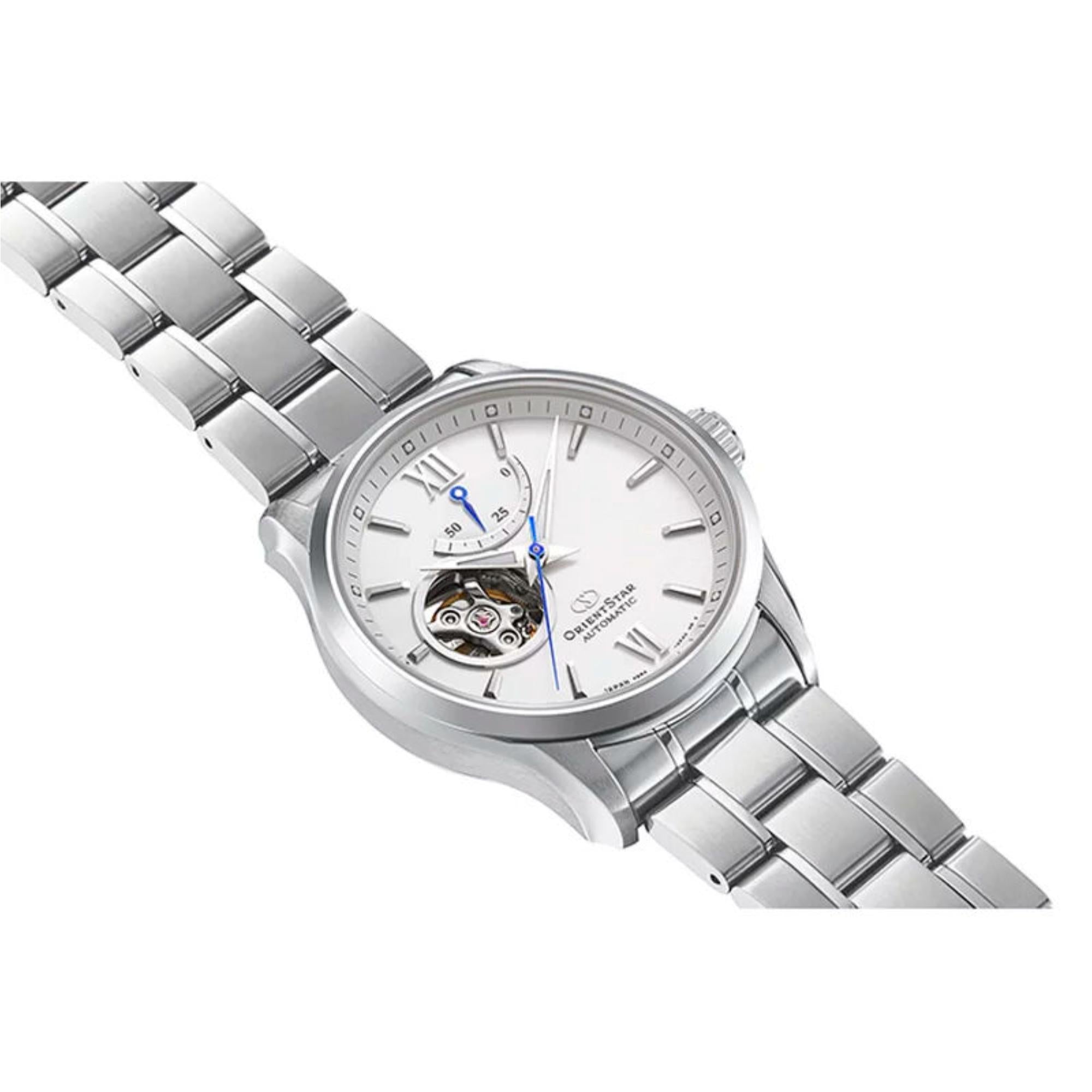 Orient Star Open Heart Automatic White Dial Men’s Watch RE-AT0003S00B
