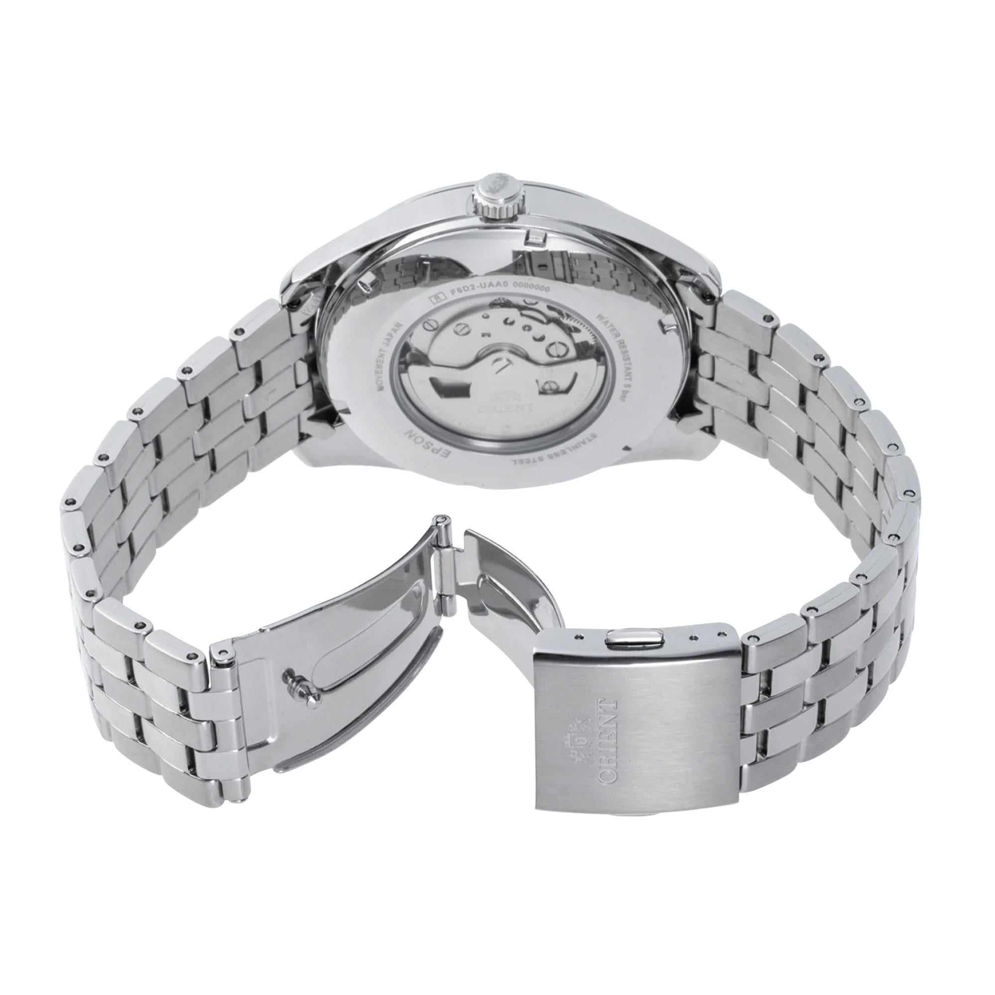Orient Multi-Year Calendar Mechanical Green Dial Stainless Steel Bracelet Men’s Watch RA-BA0002E10B