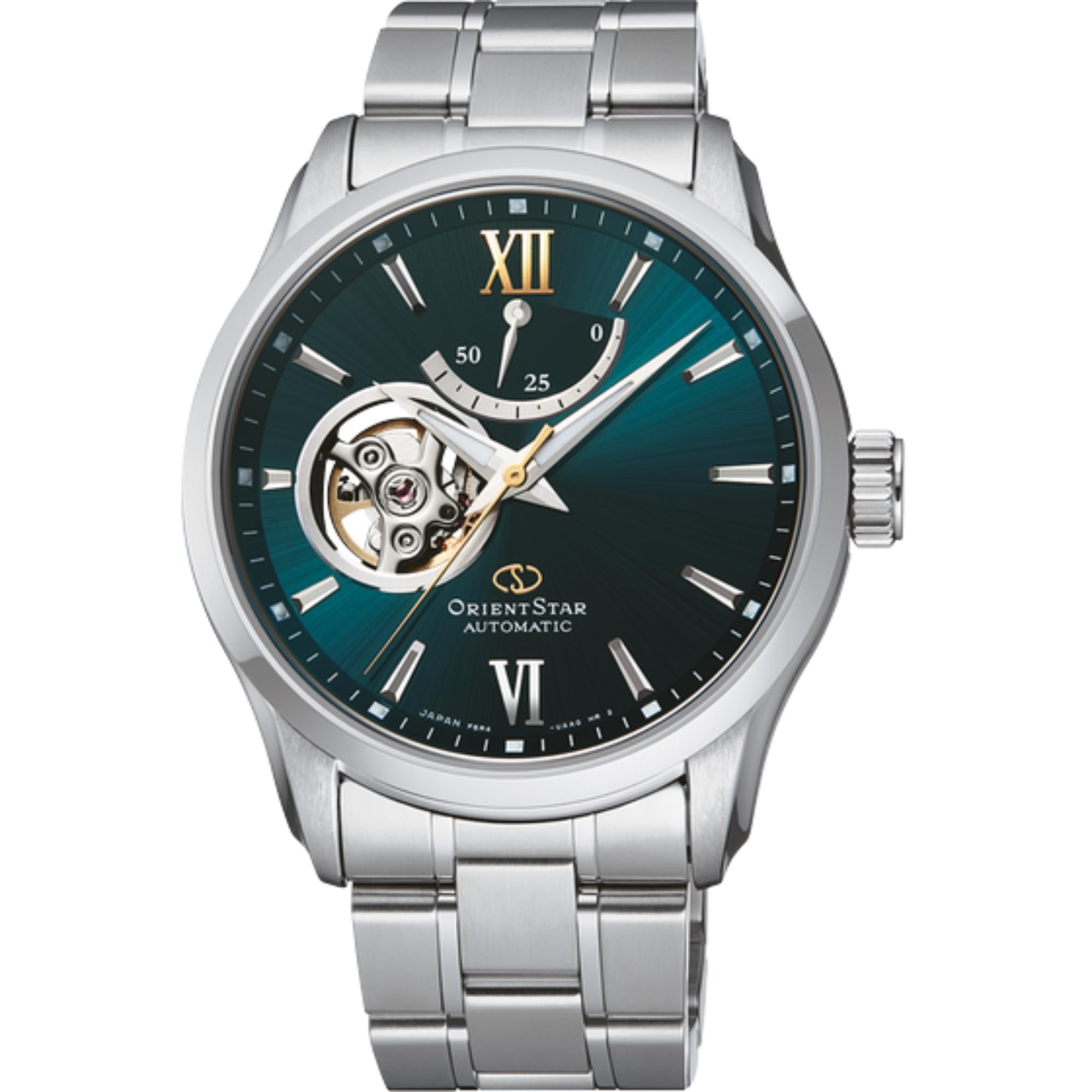 Orient Star Semi-Skeleton Automatic Men’s Watch with Green Dial RE-AT0002E00B