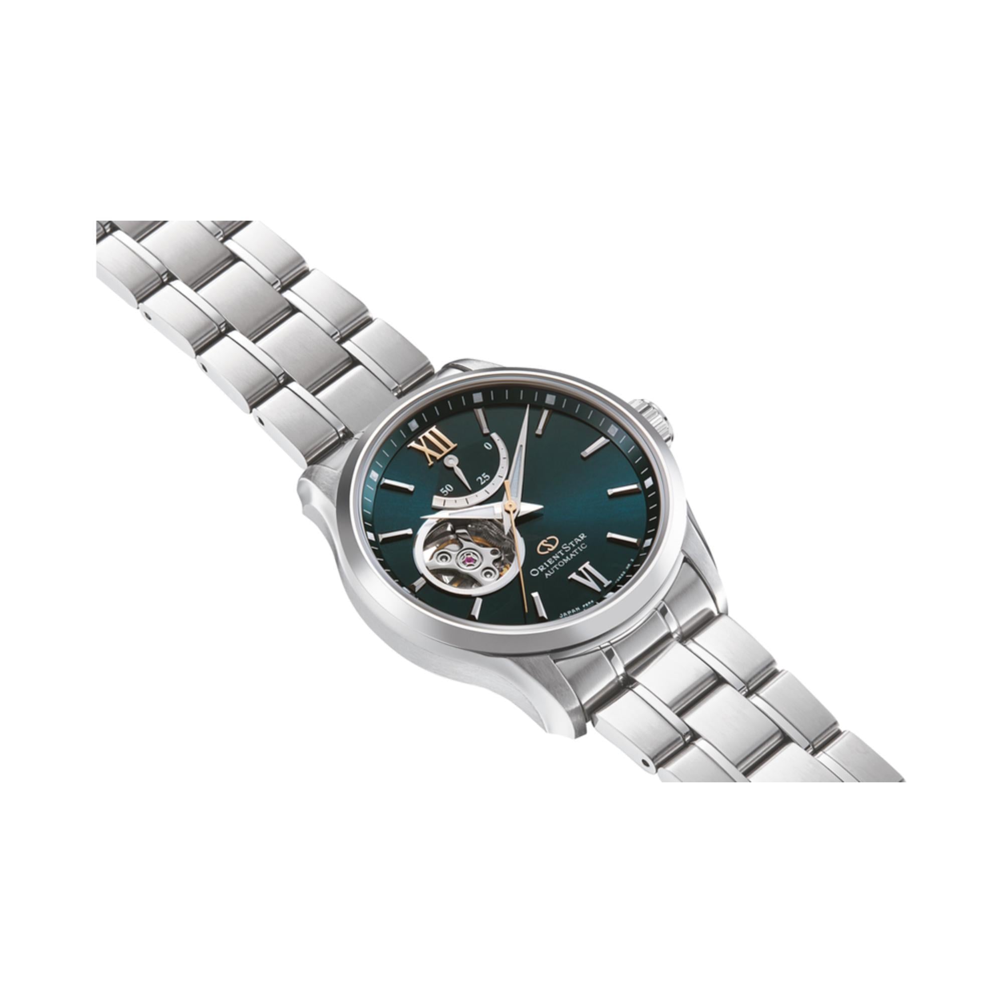 Orient Star Semi-Skeleton Automatic Men’s Watch with Green Dial RE-AT0002E00B