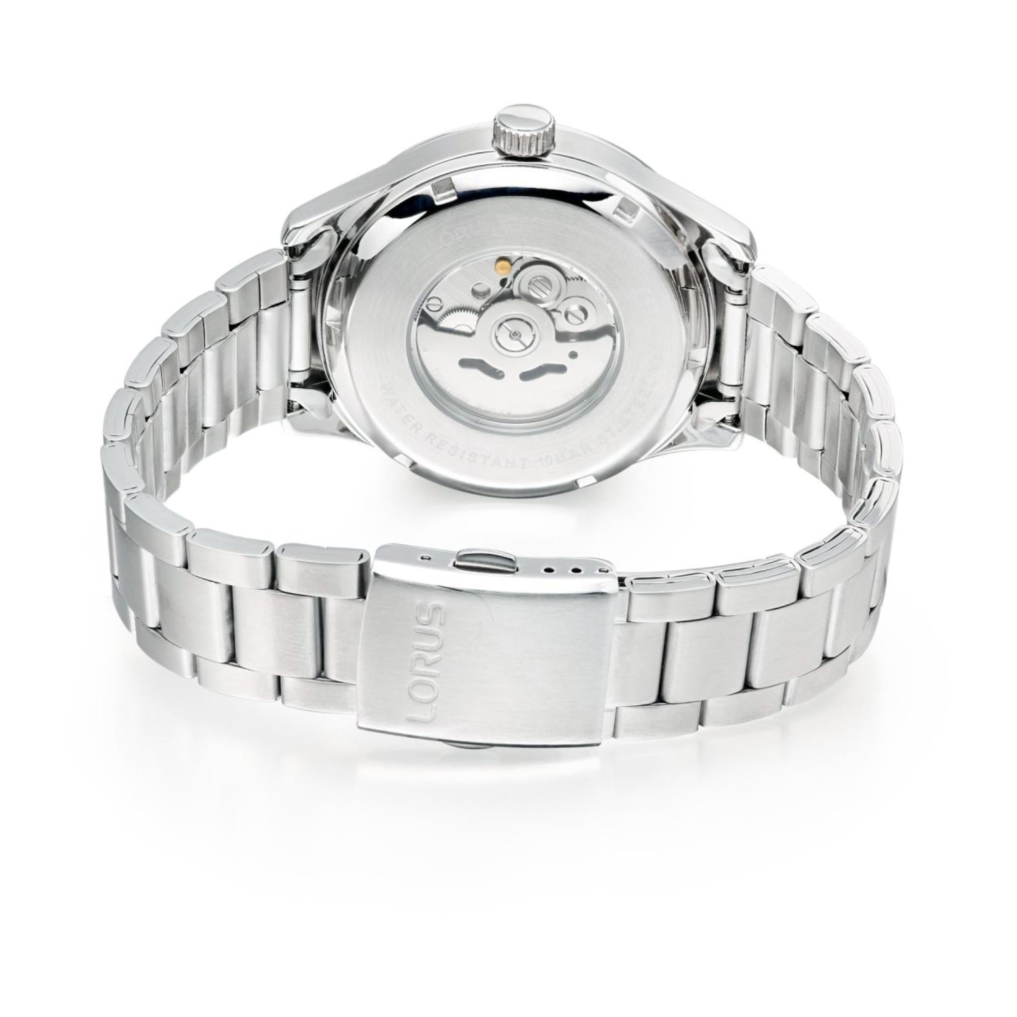 Lorus Military Automatic Stainless Steel Bracelet Dark Blue Dial Men’s Watch RL405BX9
