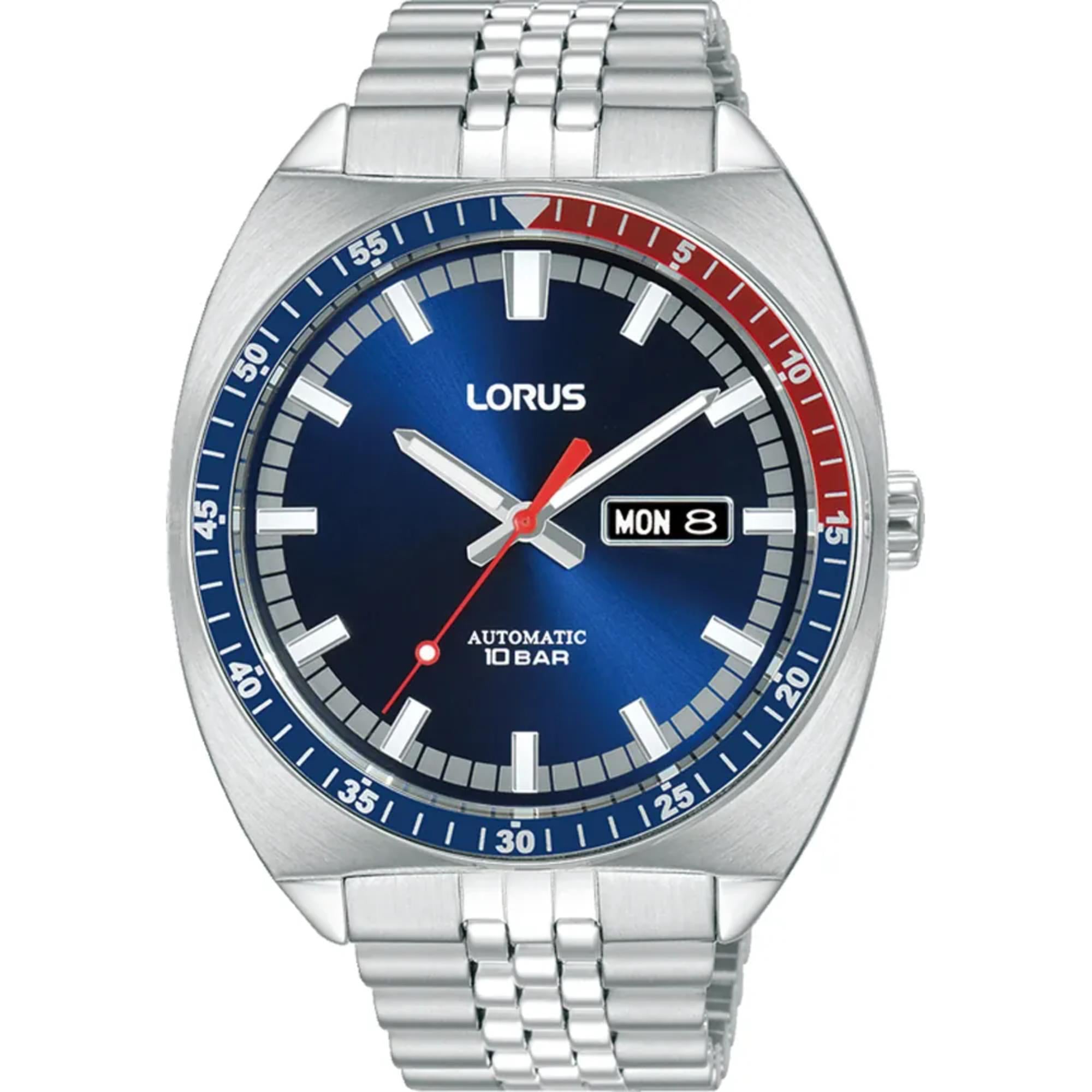 Lorus Blue Dial Stainless Steel Bracelet Men's Watch RL445BX9