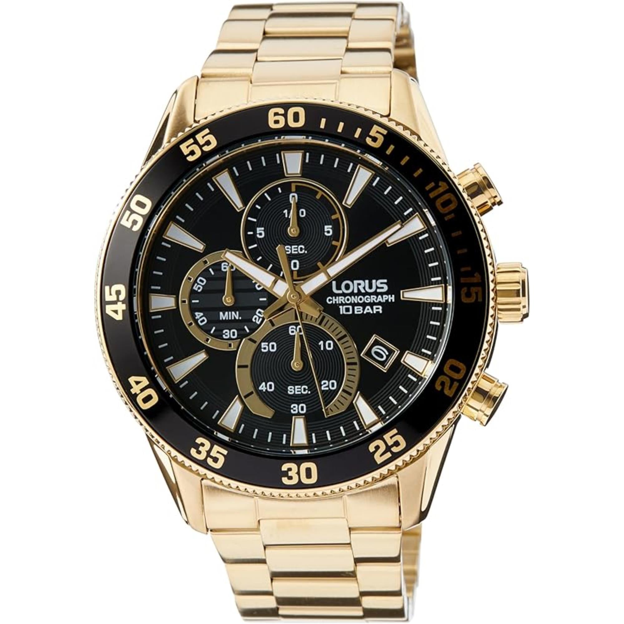 Lorus Sports Automatic Black Sunray Dial Men's Watch RM330JX9