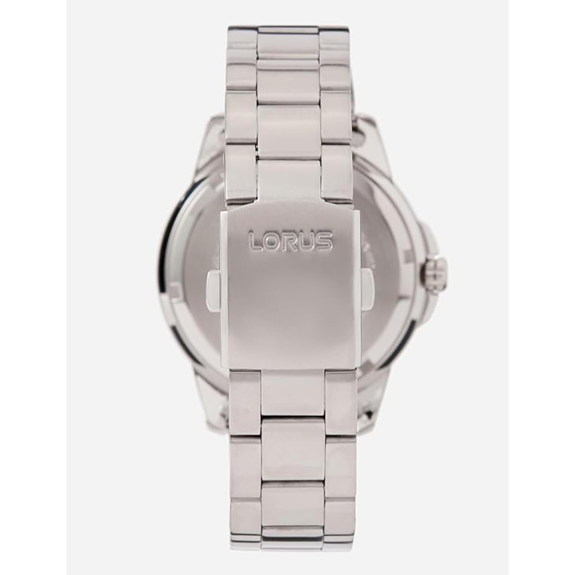 Lorus Quartz Black Dial Steel Strap Men's Watch RH355AX9