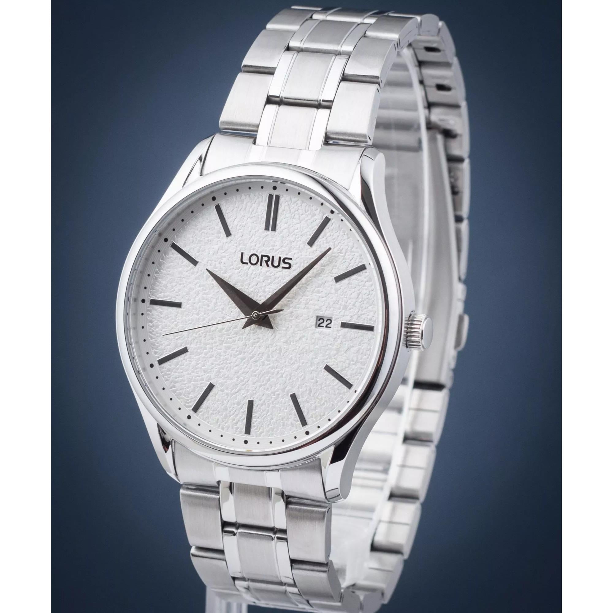 Lorus Stainless Steel Quartz White Dial Men's Watch RH931QX9