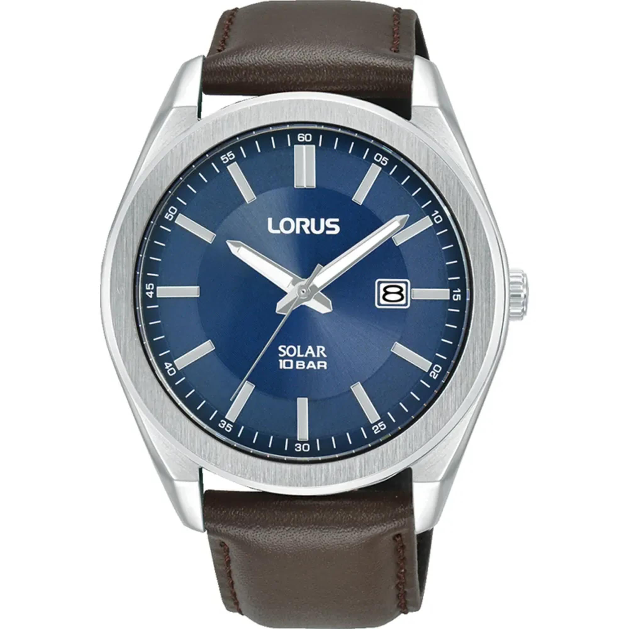 Lorus Sports Solar Blue Sunray Dial Men's Watch RX357AX9