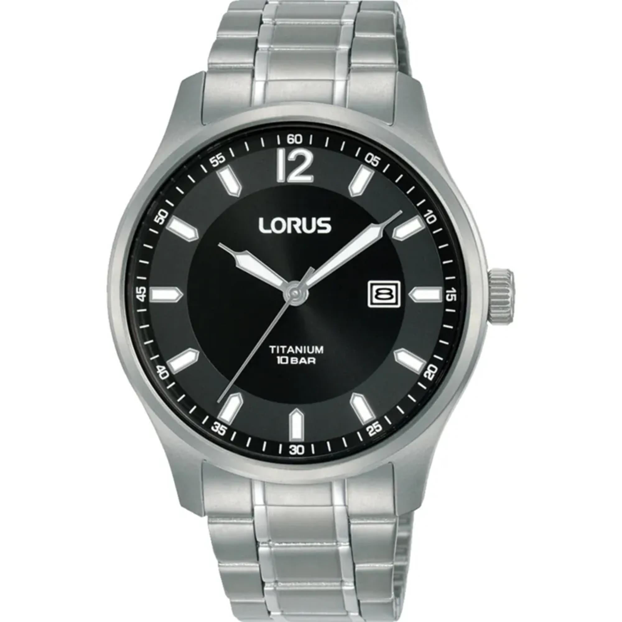 Lorus Classic Titanium Black Dial Men's Watch RH995QX9