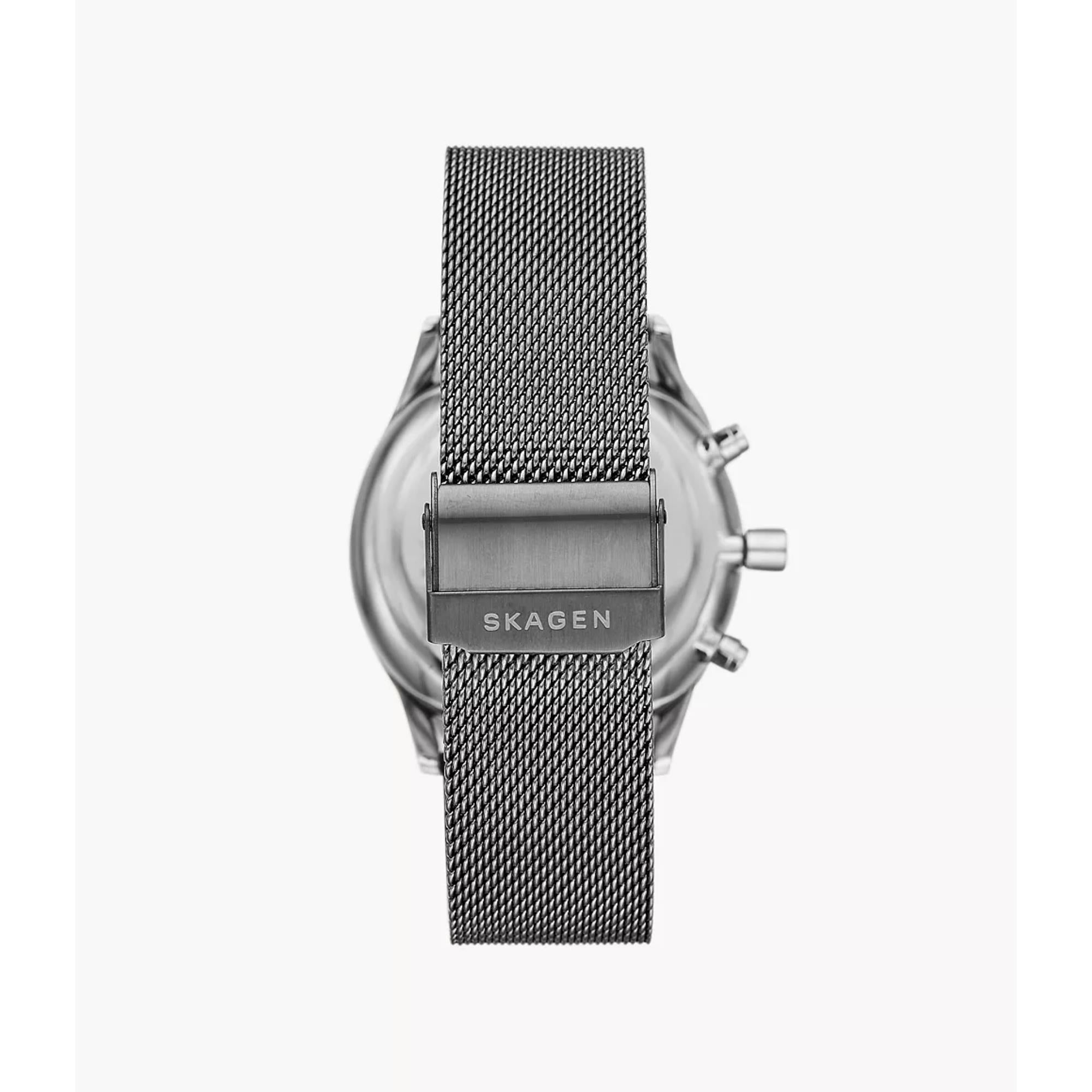 Skagen Holst Chronograph Charcoal Steel Mesh Strap Charcoal Dial Men’s Watch SKW6608
