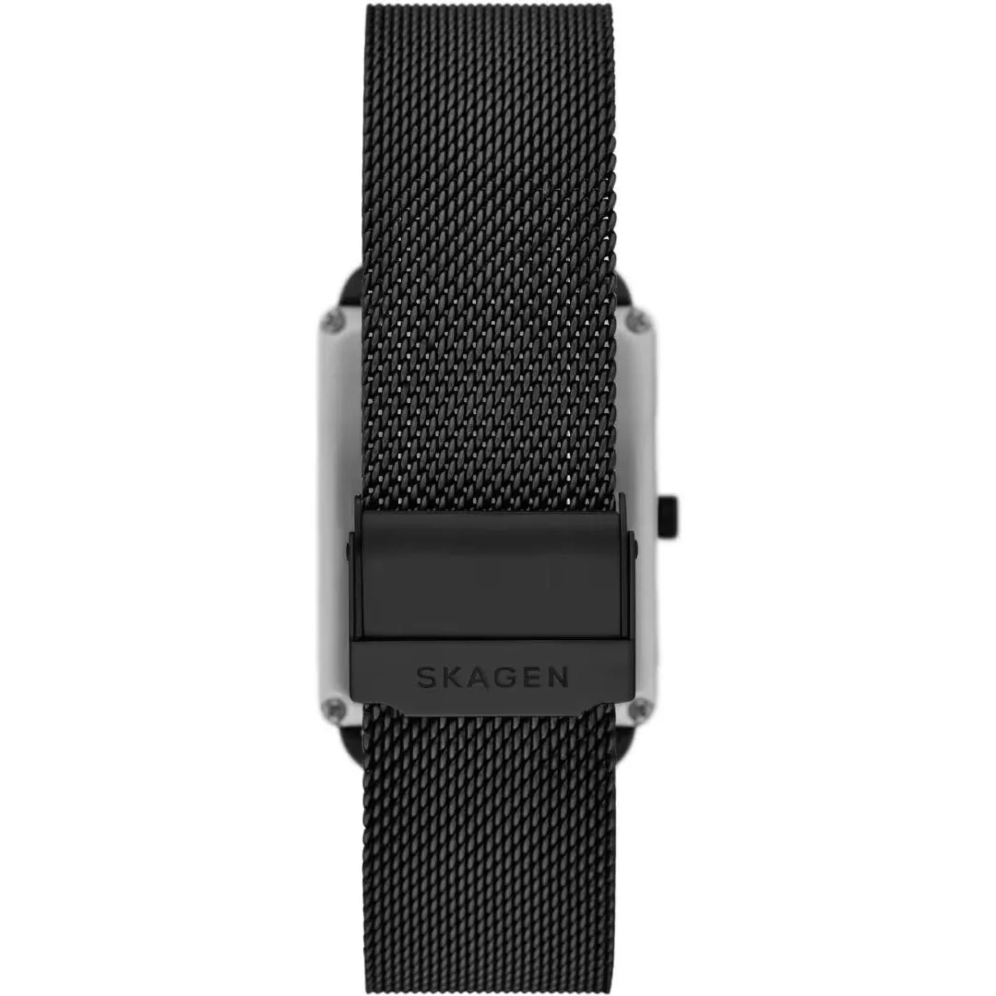 Skagen Hagen Black Stainless Steel Mesh Black Dial Men’s Watch SKW6928
