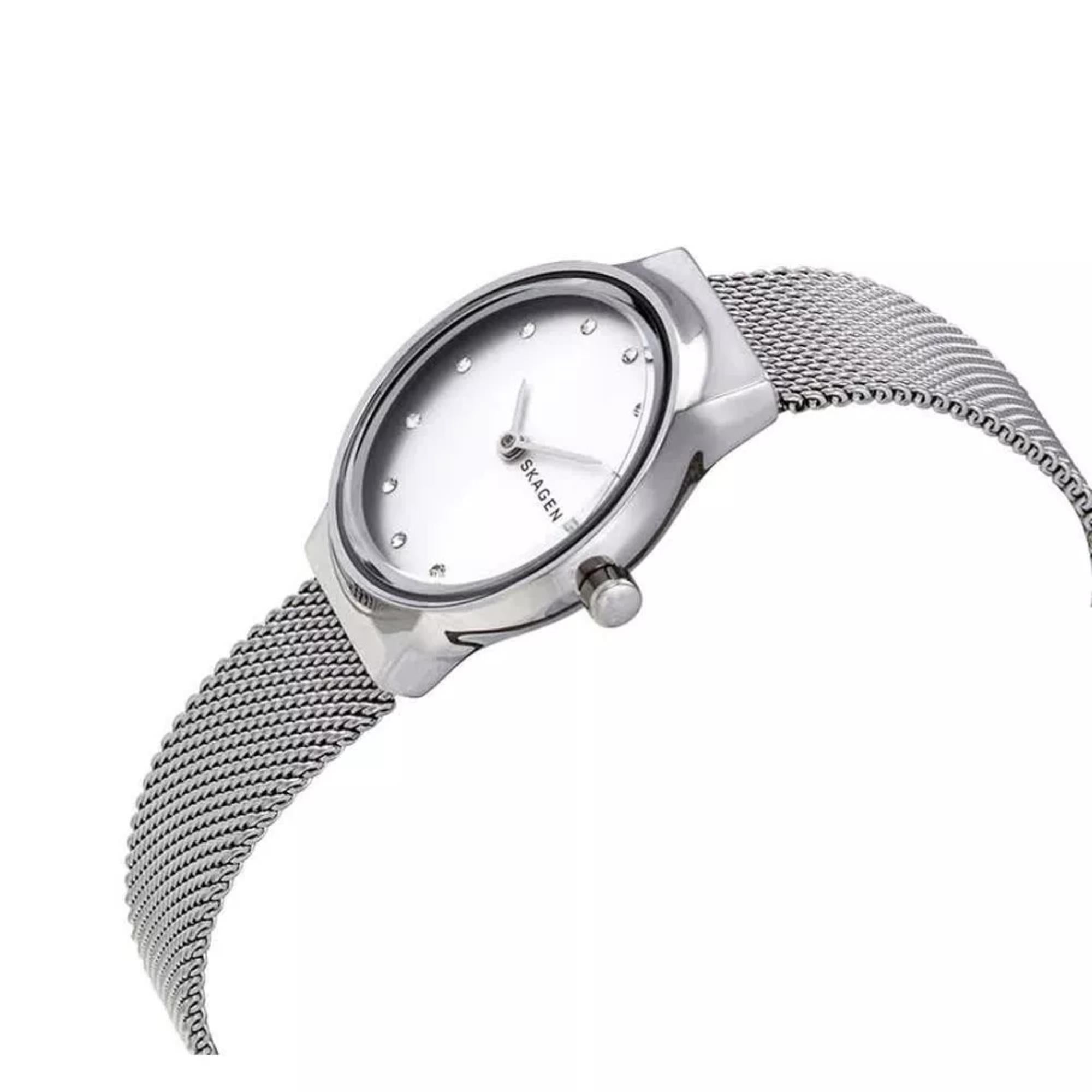 Skagen Freja Lille Steel Mesh White Silver Dial Women’s Watch SKW2715
