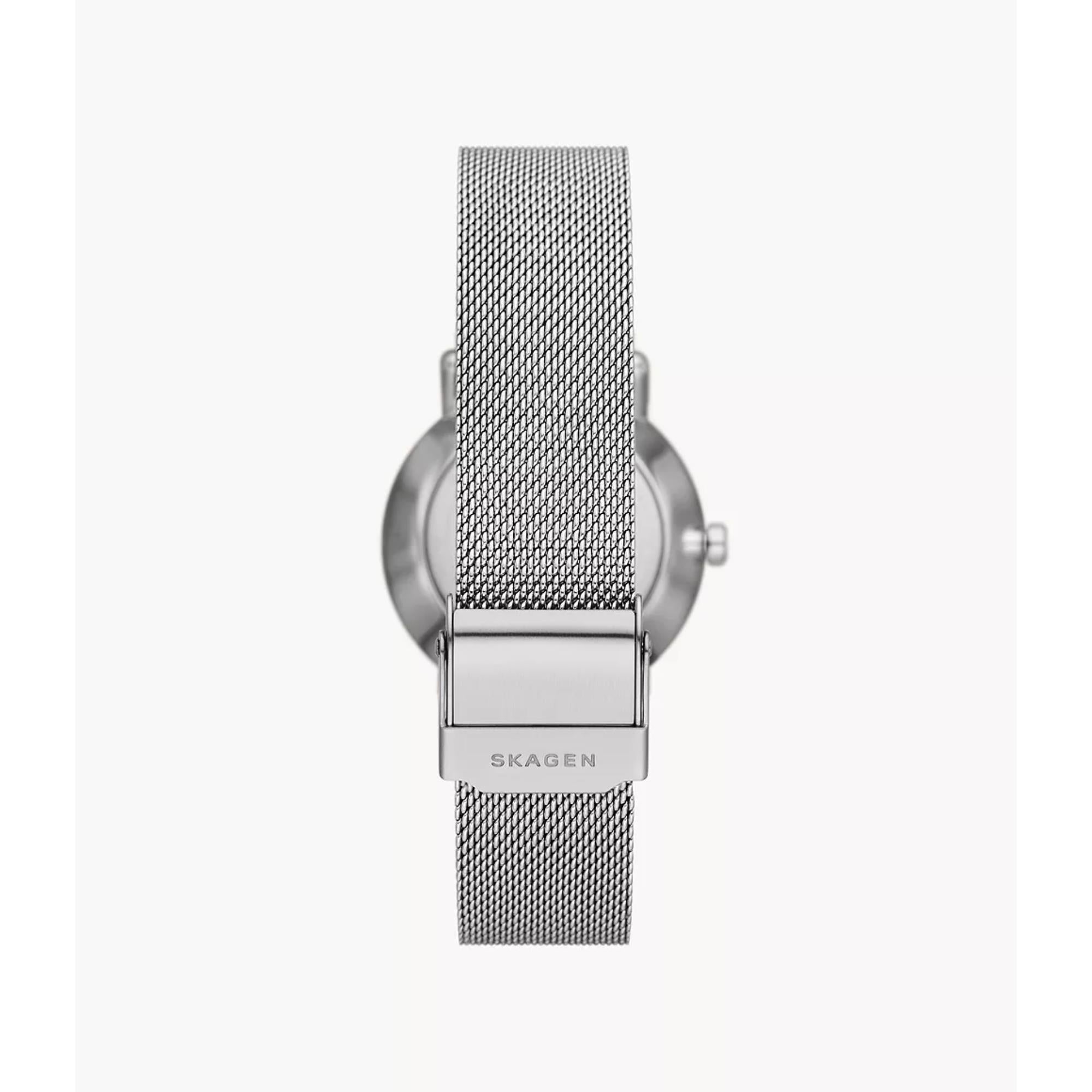 Skagen Kuppel Lille Sub-Second Stainless Steel Mesh White Dial Women’s Watch SKW3100