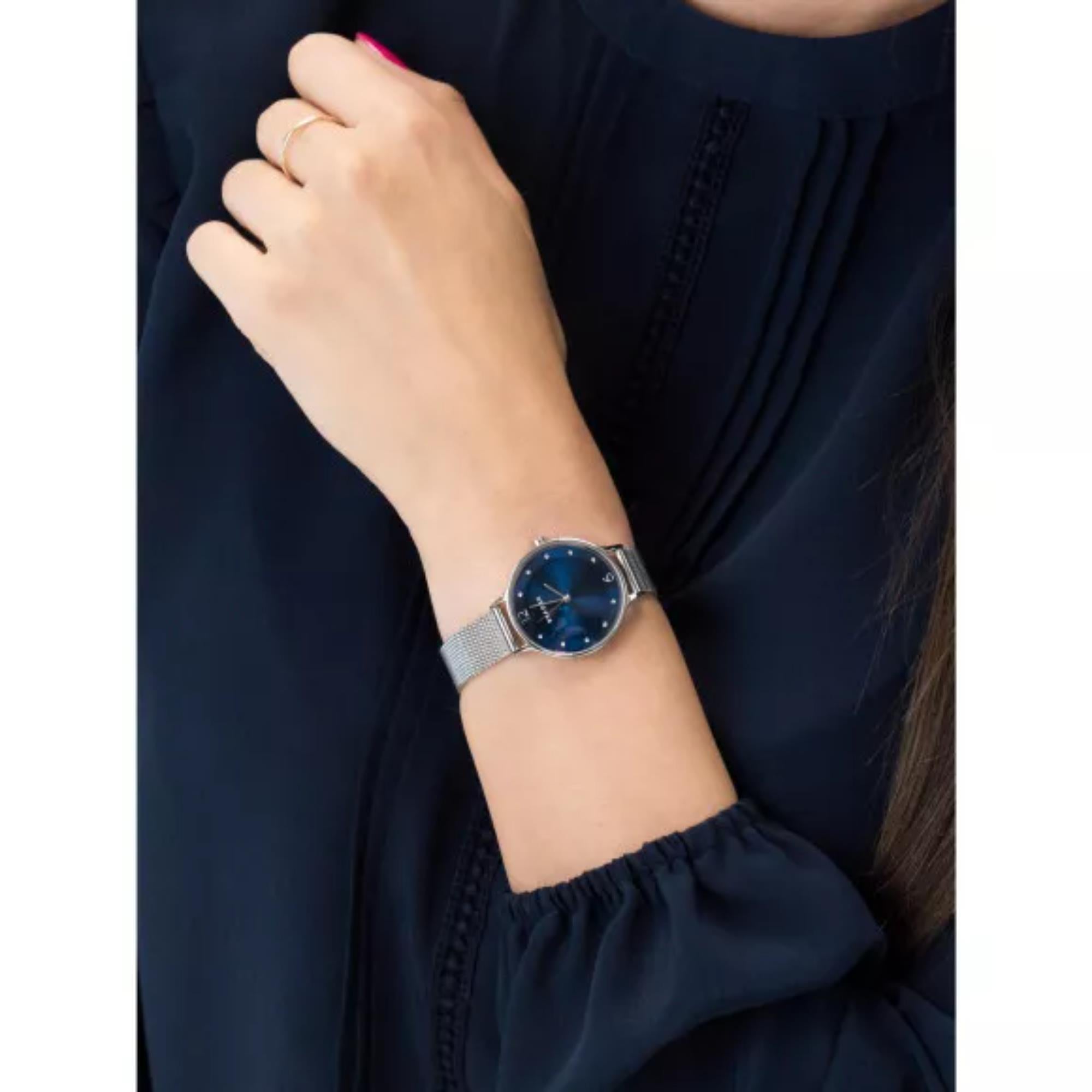 Skagen Anita Lille Steel Mesh Deep Ocean Dial Women’s Watch SKW2307