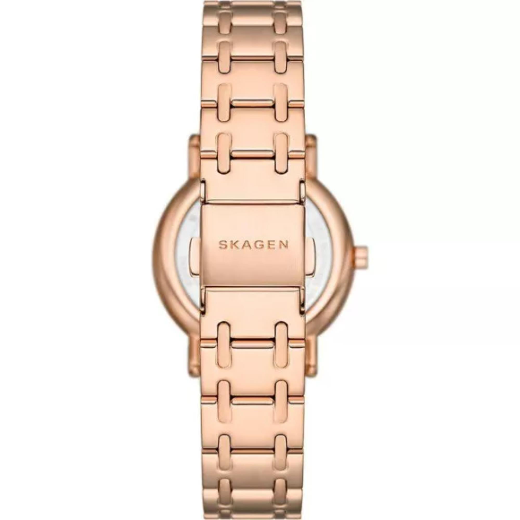 Skagen Signatur Lille Rose Gold Bracelet Rose Gold Dial Women’s Watch SKW3125