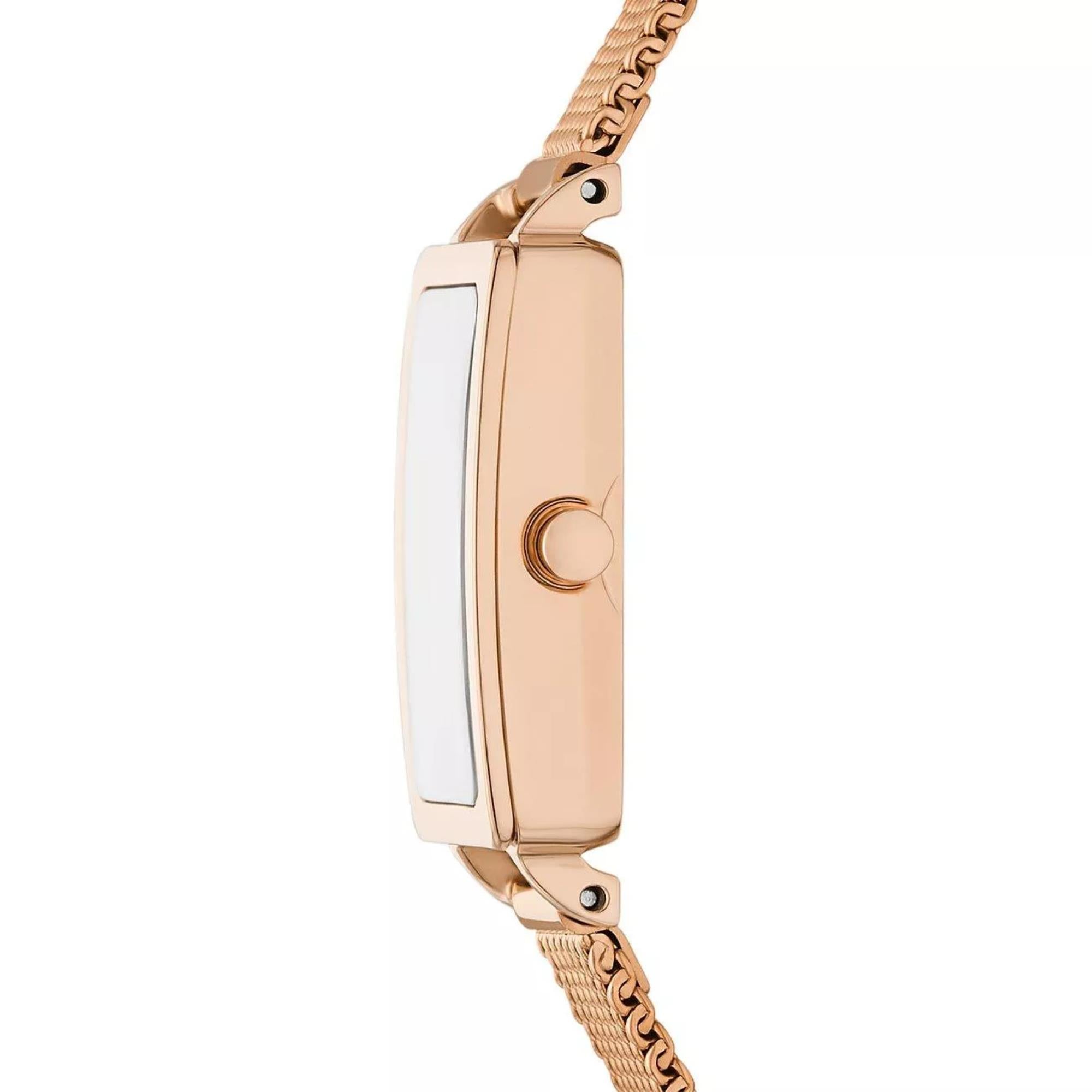 Skagen Hagen Micro Rose Gold Stainless Steel White Dial Women's Watch SKW3148