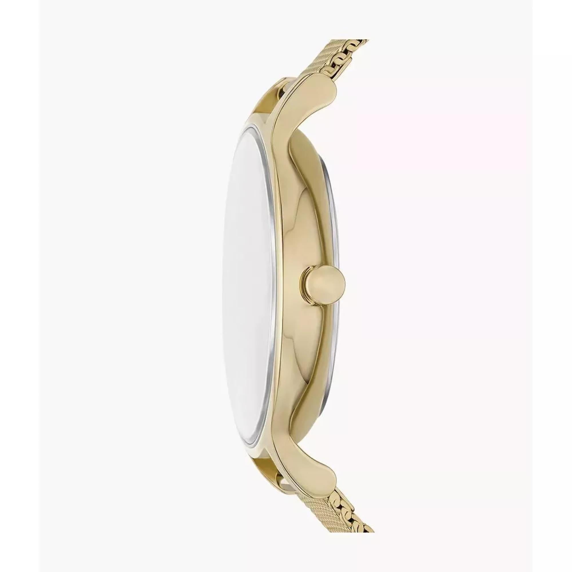 Skagen Anita Lille Gold Stainless Steel Mesh Green Dial Women's Watch SKW3145