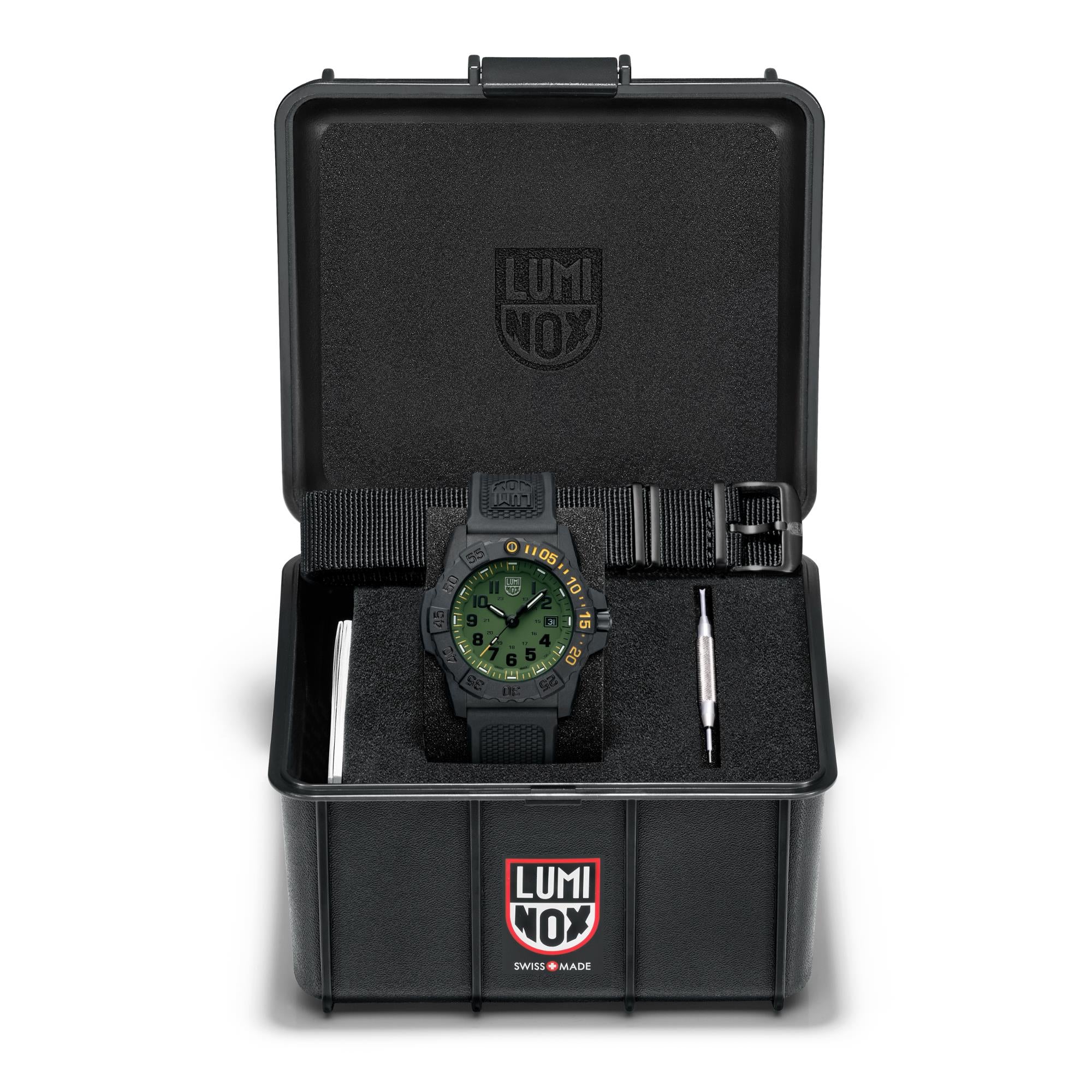 Luminox Navy SEAL Foundation Series Green Dial Rubber Strap Men's Watch XS.3517.NSF.SET