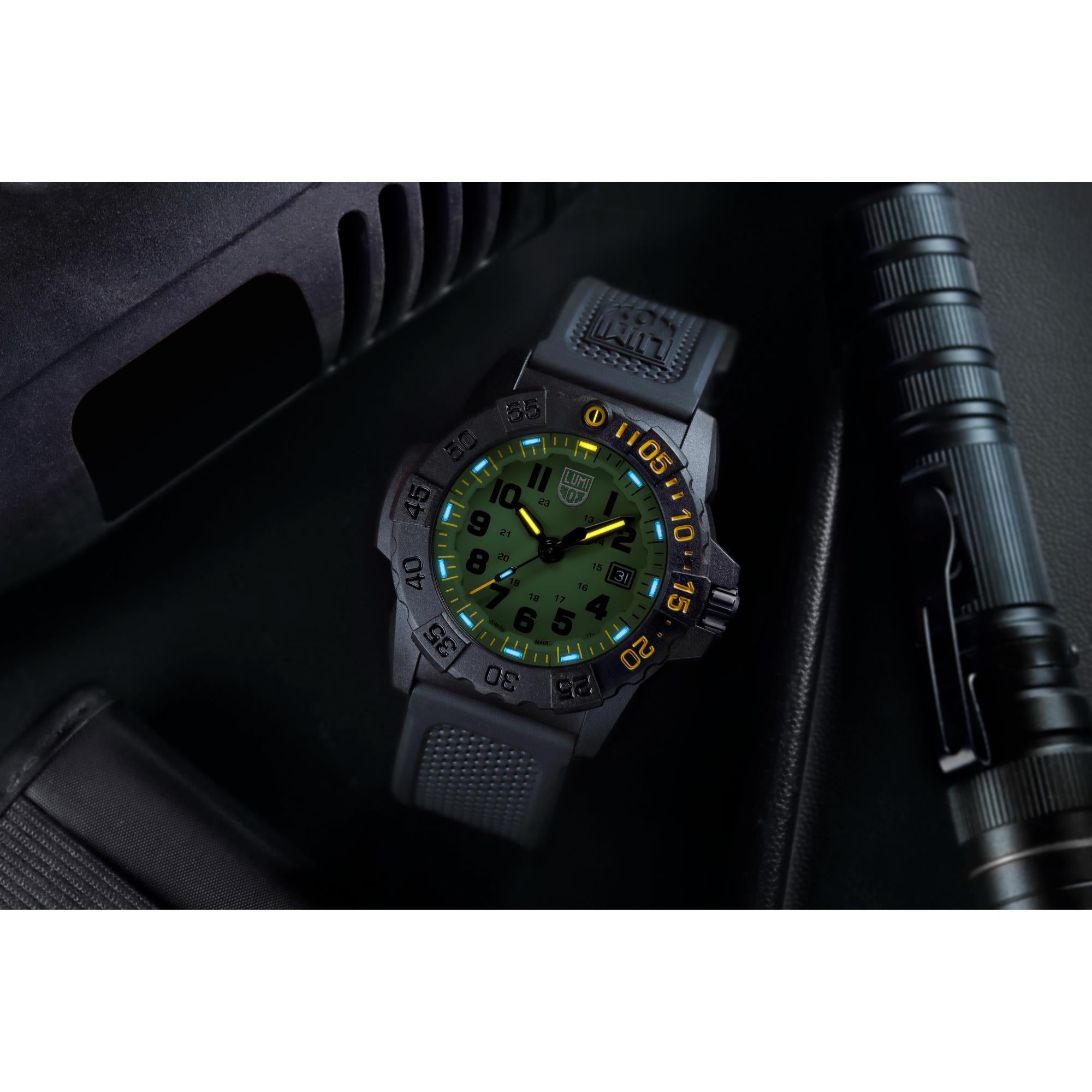 Luminox Navy SEAL Foundation Series Green Dial Rubber Strap Men's Watch XS.3517.NSF.SET