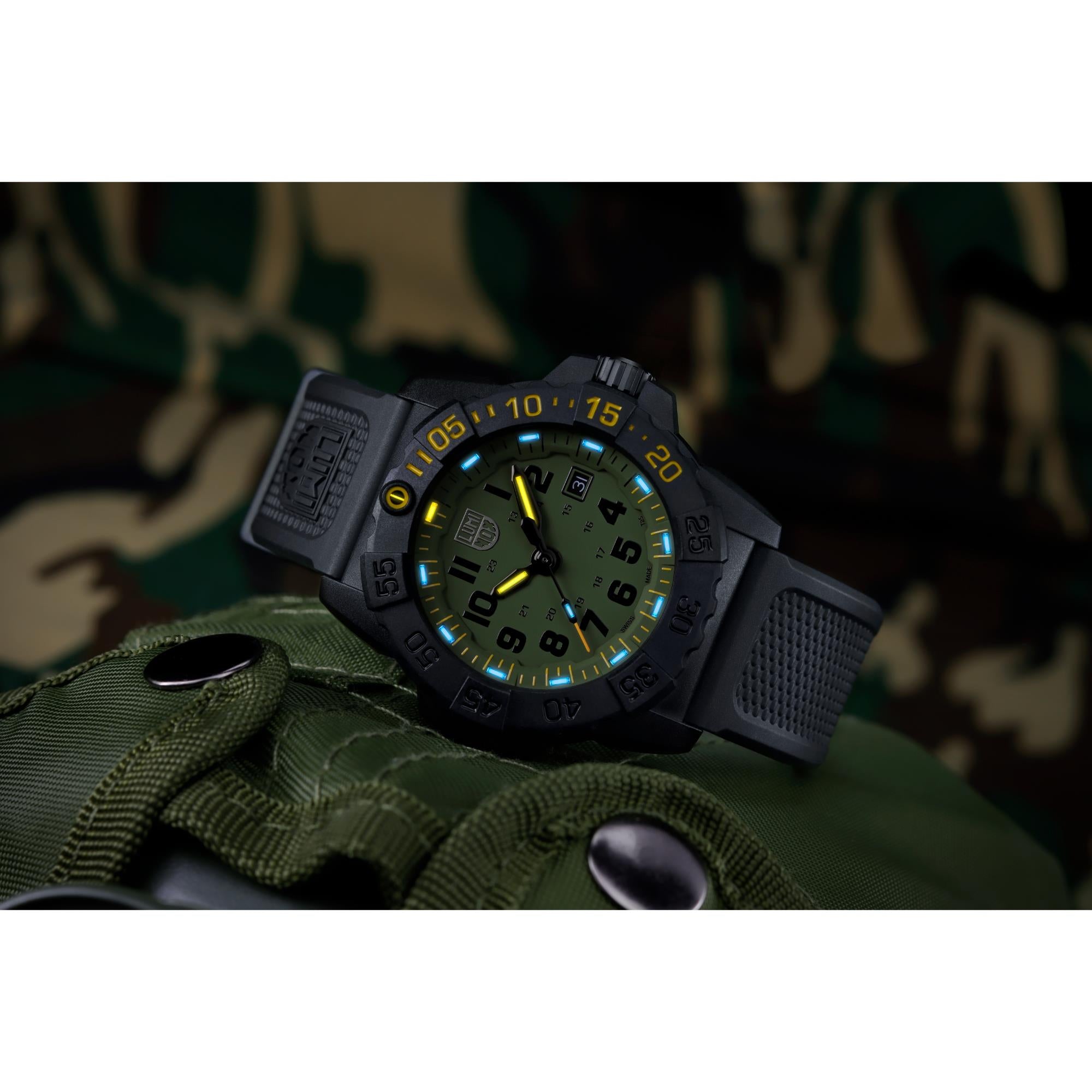 Luminox Navy SEAL Foundation Series Green Dial Rubber Strap Men's Watch XS.3517.NSF.SET