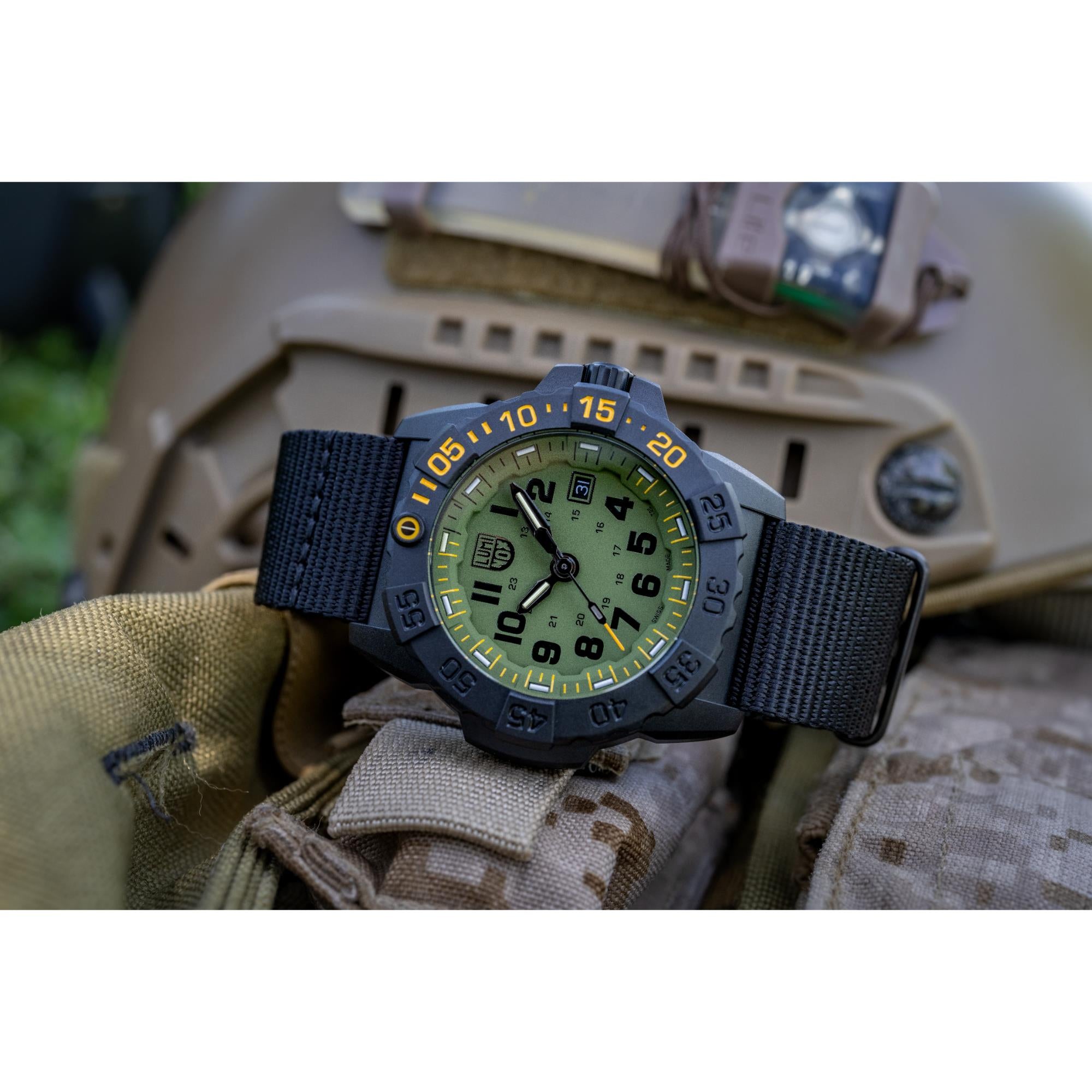 Luminox Navy SEAL Foundation Series Green Dial Rubber Strap Men's Watch XS.3517.NSF.SET