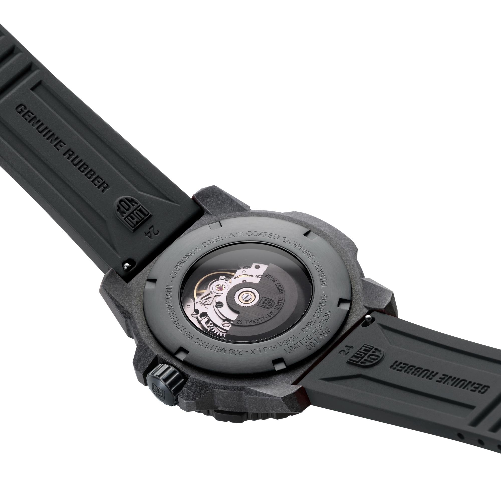 Luminox Master Carbon Seal Automatic Gold Accent Black Dial Men’s Watch XS.3865.GOLD