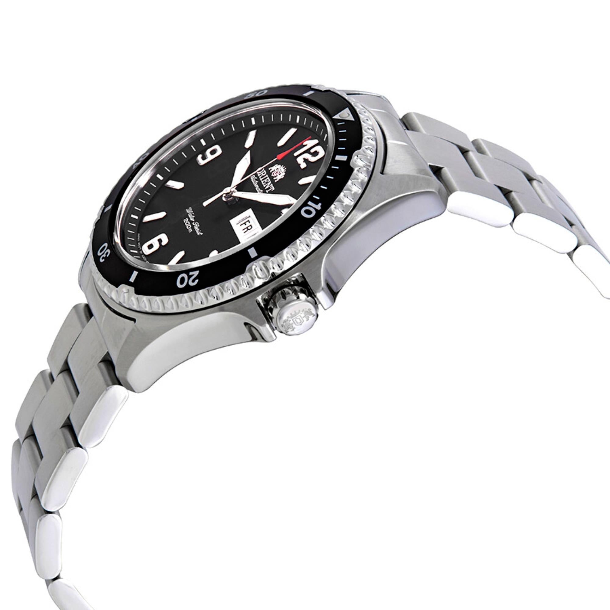 Orient Mako II Automatic Black Dial Steel Bracelet Men's Watch TAA02001B9