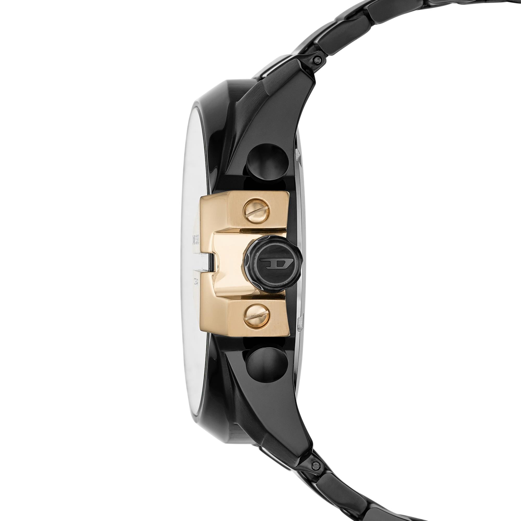 Diesel Mega Chief Black Dial Stainless Steel Men’s Watch DZ4338