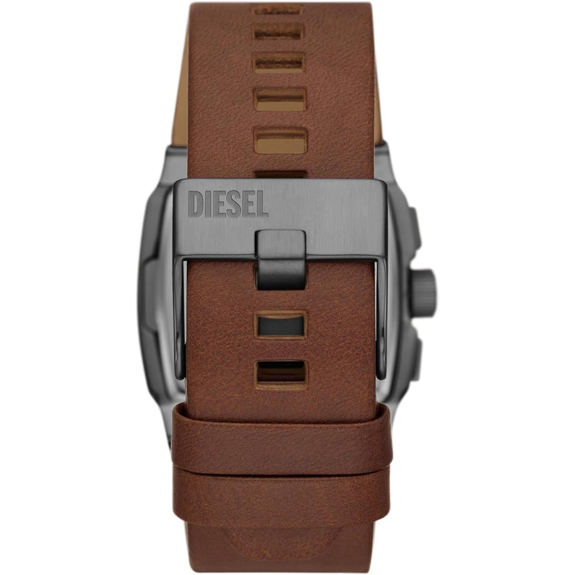 Diesel Cliffhanger Chronograph Brown Leather Strap Blue Dial Men’s Watch DZ4641