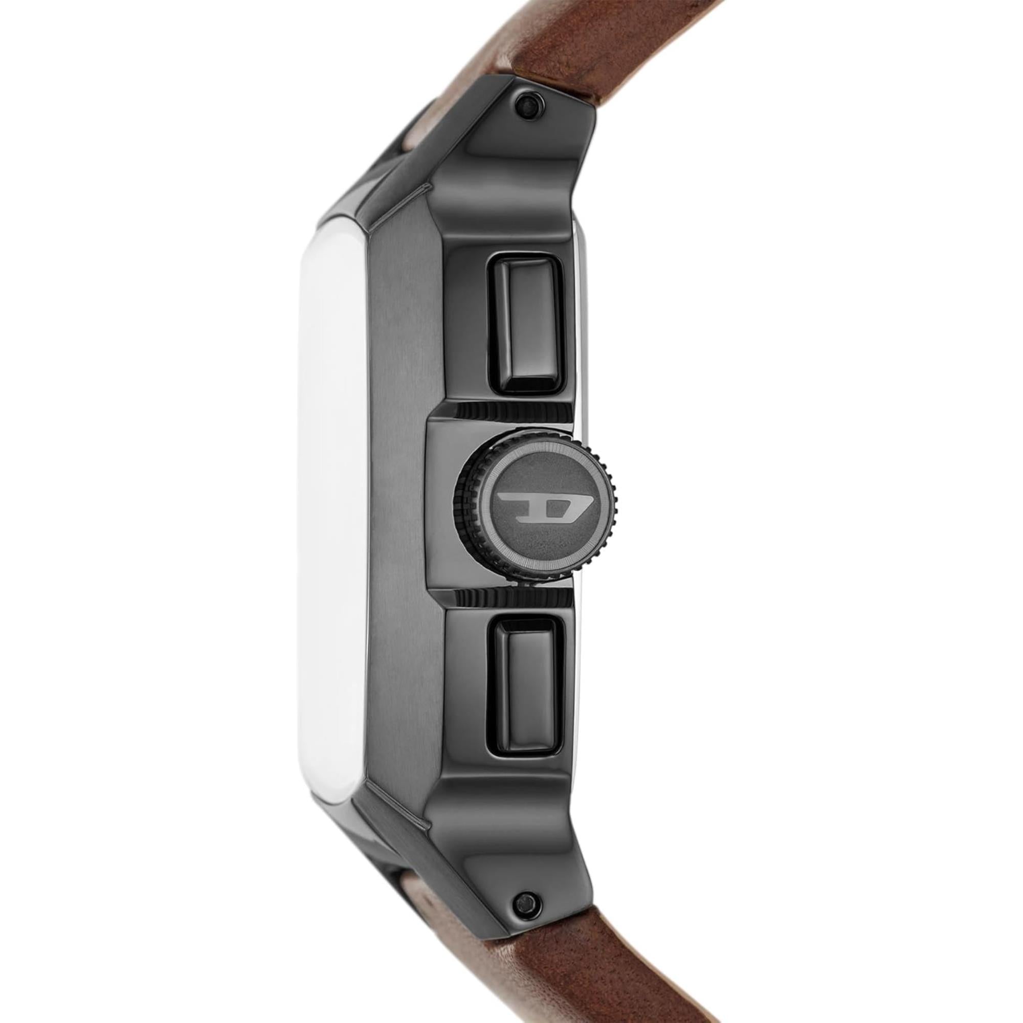 Diesel Cliffhanger Chronograph Brown Leather Strap Blue Dial Men’s Watch DZ4641