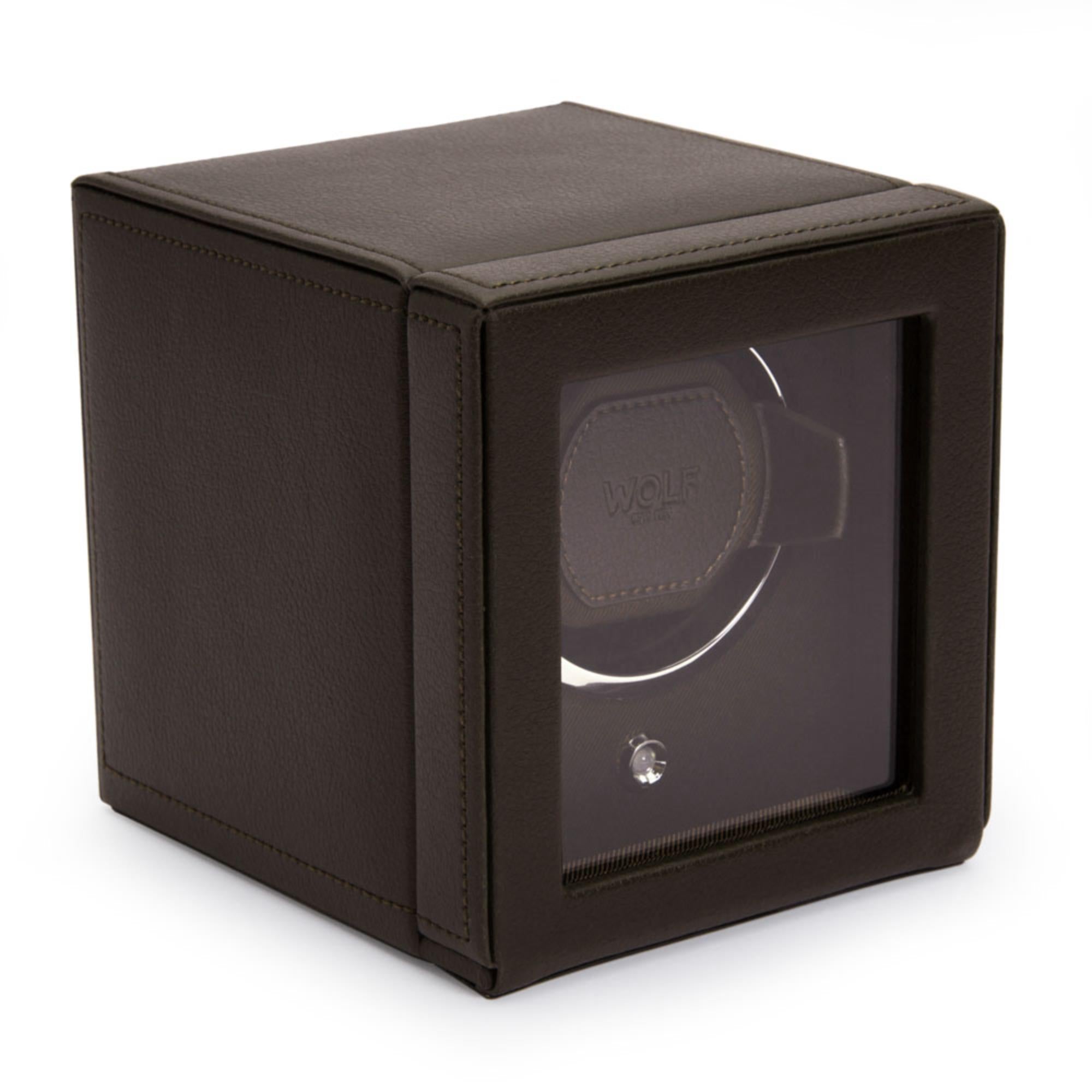 WOLF Cub Single Watch Winder Brown with Cover 461106