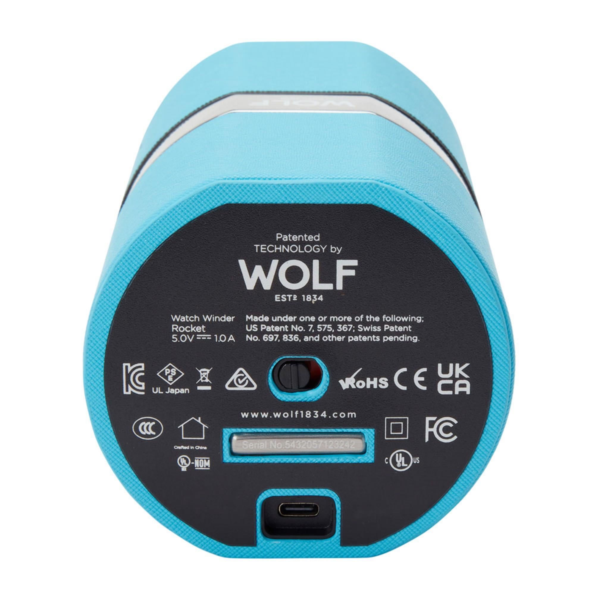 Wolf The Rocket Blue Travel Watch Winder 543224