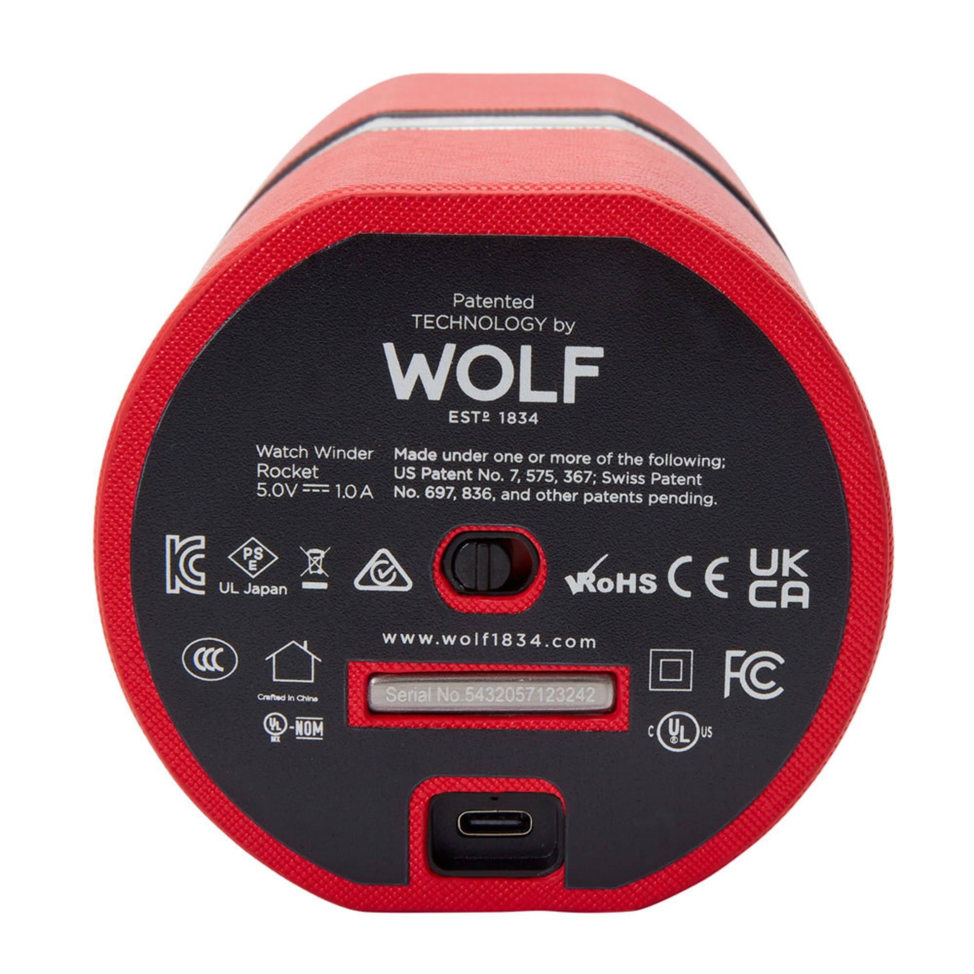 Wolf The Rocket Red Travel Watch Winder 543272