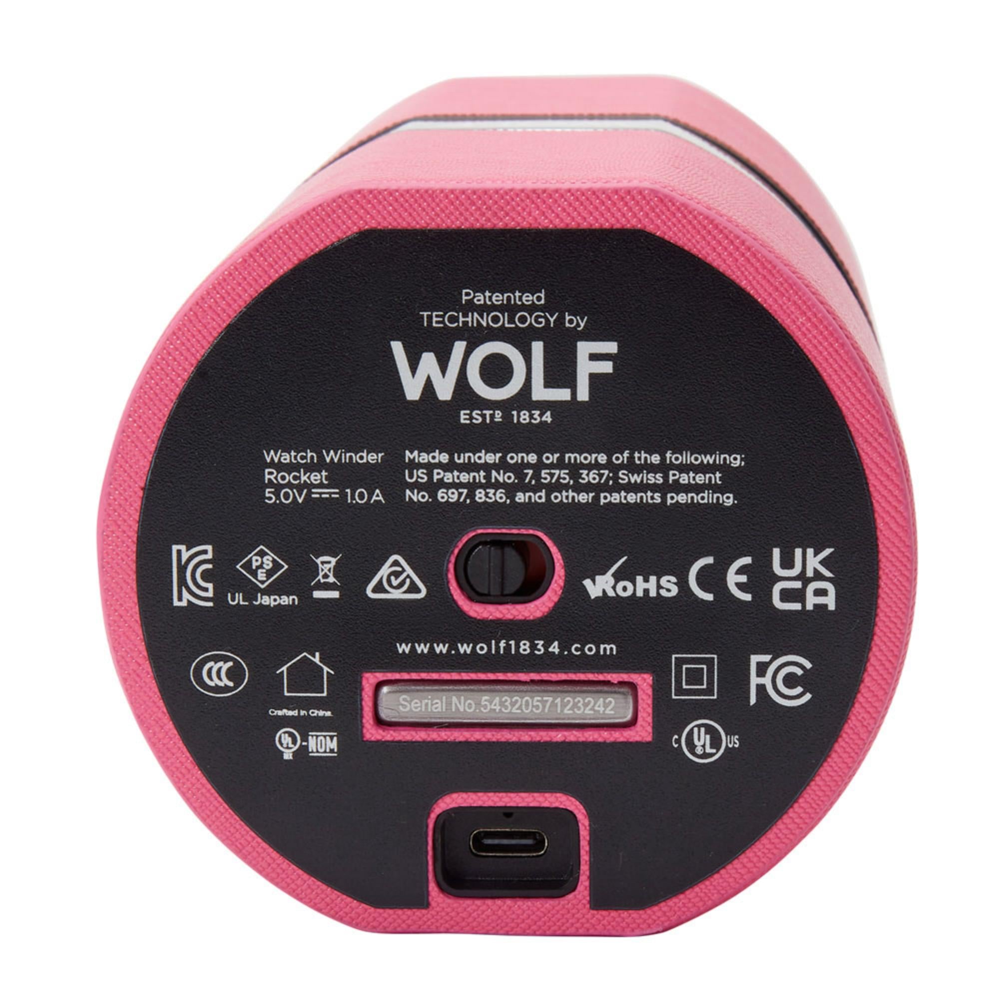 Wolf The Rocket Pink Travel Watch Winder 543290