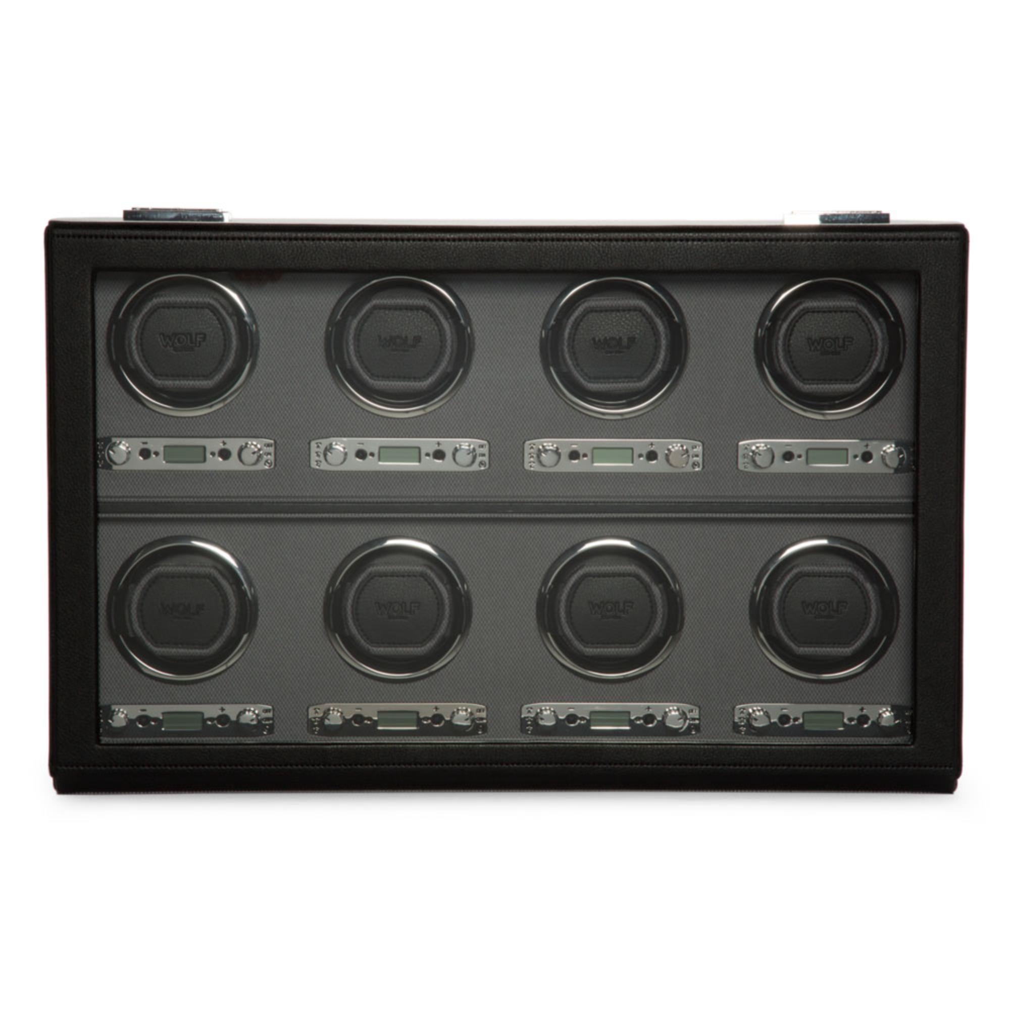 Wolf 8-Piece Black Watch Winder 456902