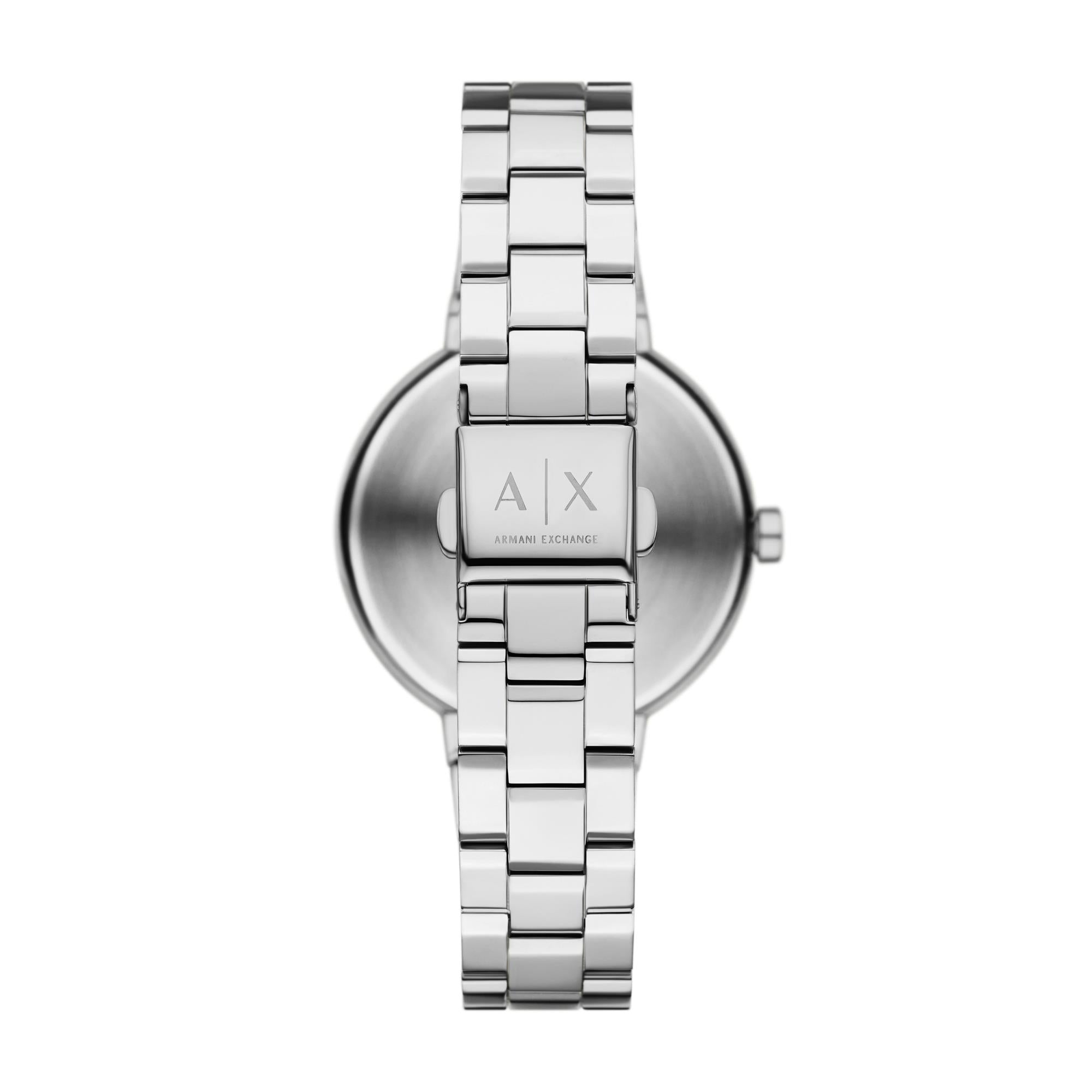 Armani Exchange Two-Hand Silver Dial Stainless Steel Women’s Watch AX5170