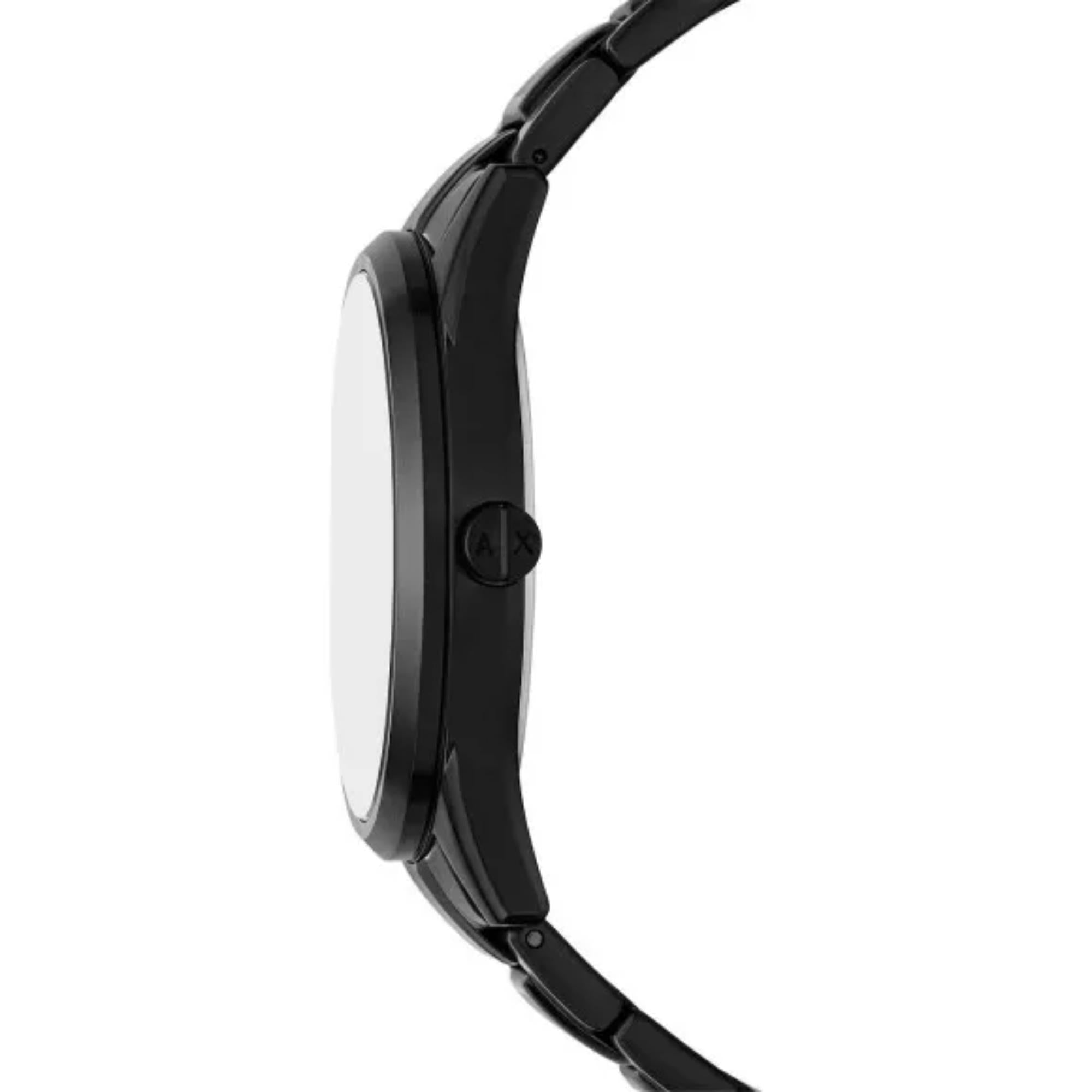 Armani Exchange Multifunction Black Dial Stainless Steel Strap Men’s Watch Gift Set AX7160SET