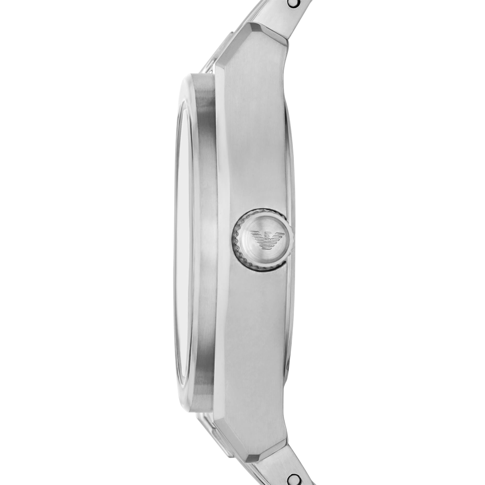 Emporio Armani Date Stainless Steel Mother-of-Pearl Dial Women's Watch AR11557