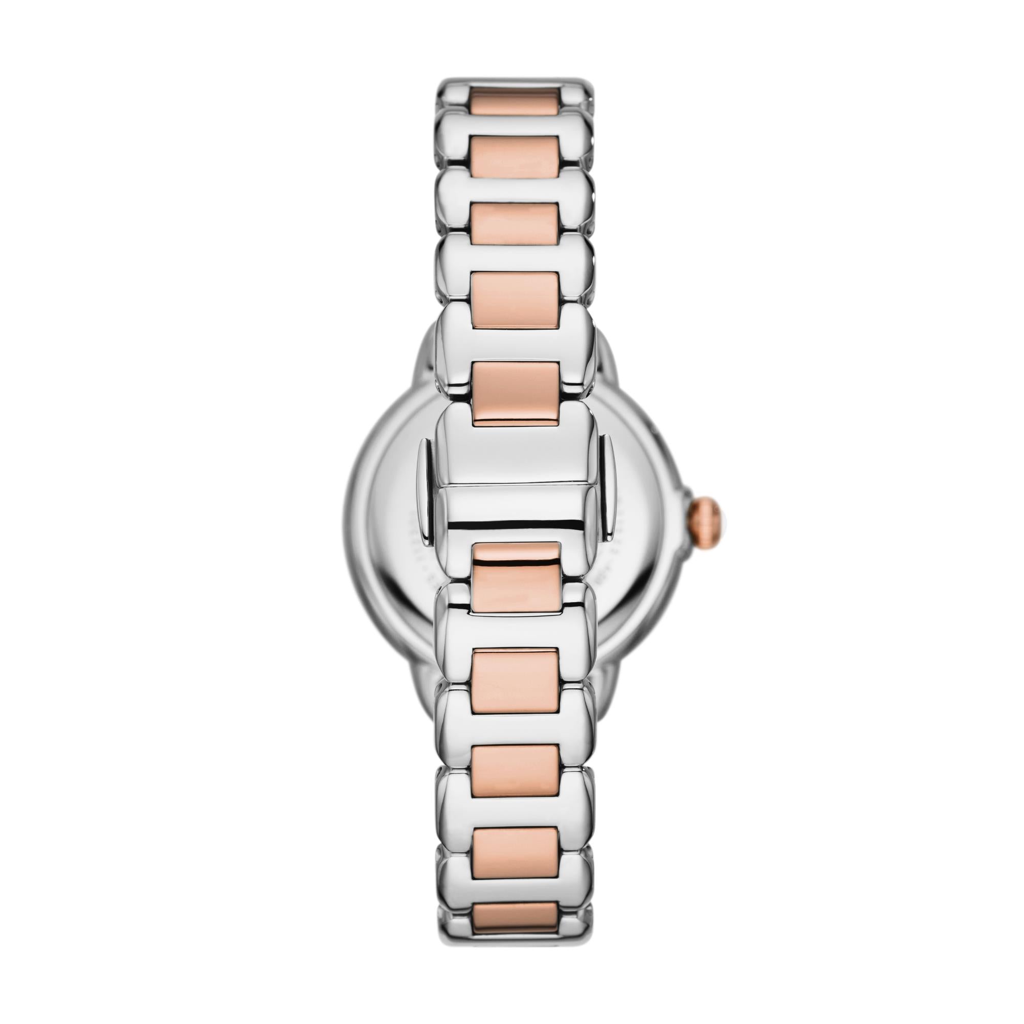 Emporio Armani Two-Tone Stainless Steel Mother-of-Pearl Dial Women’s Watch AR11569