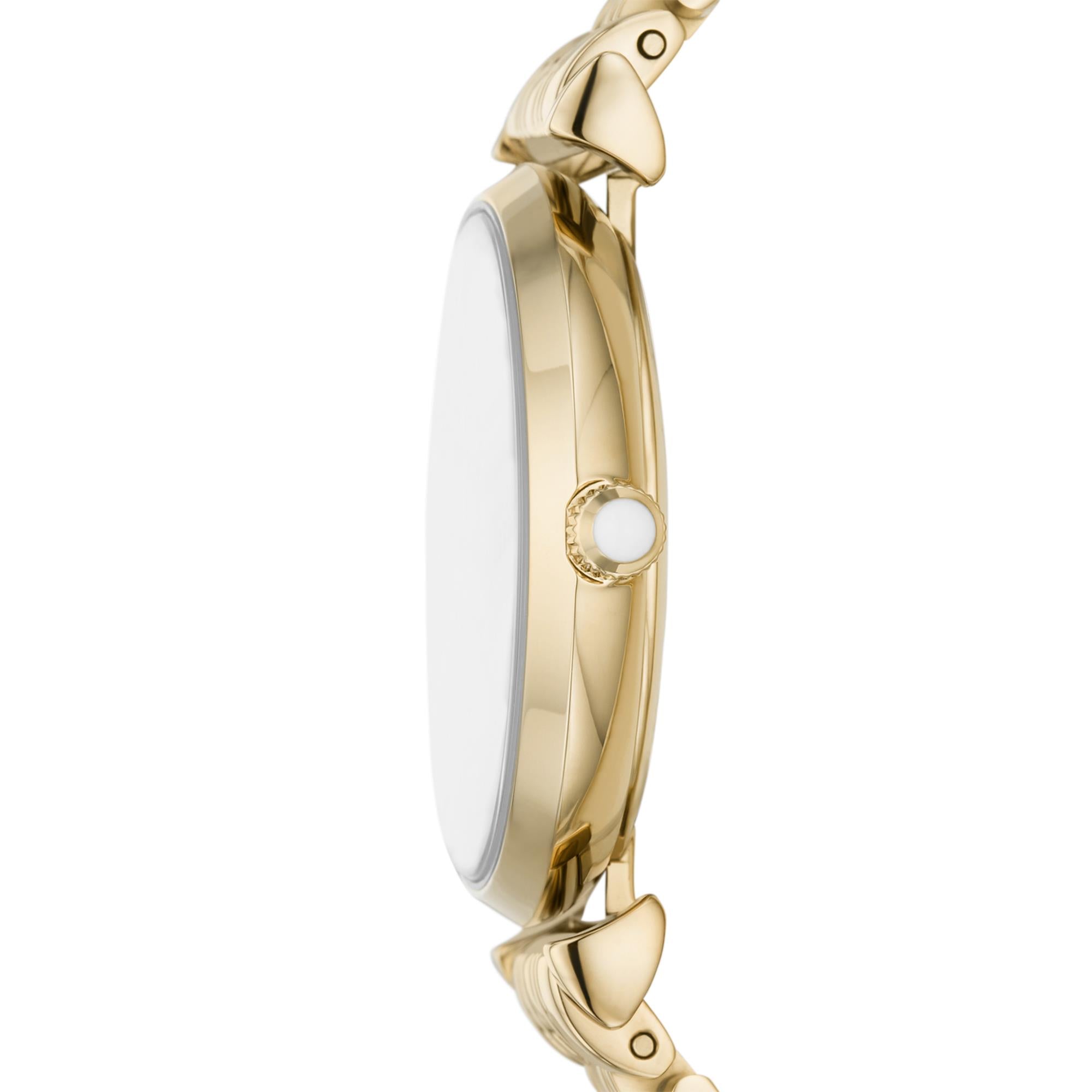 Emporio Armani Gold Analogue Cream Dial Women's Watch AR11608
