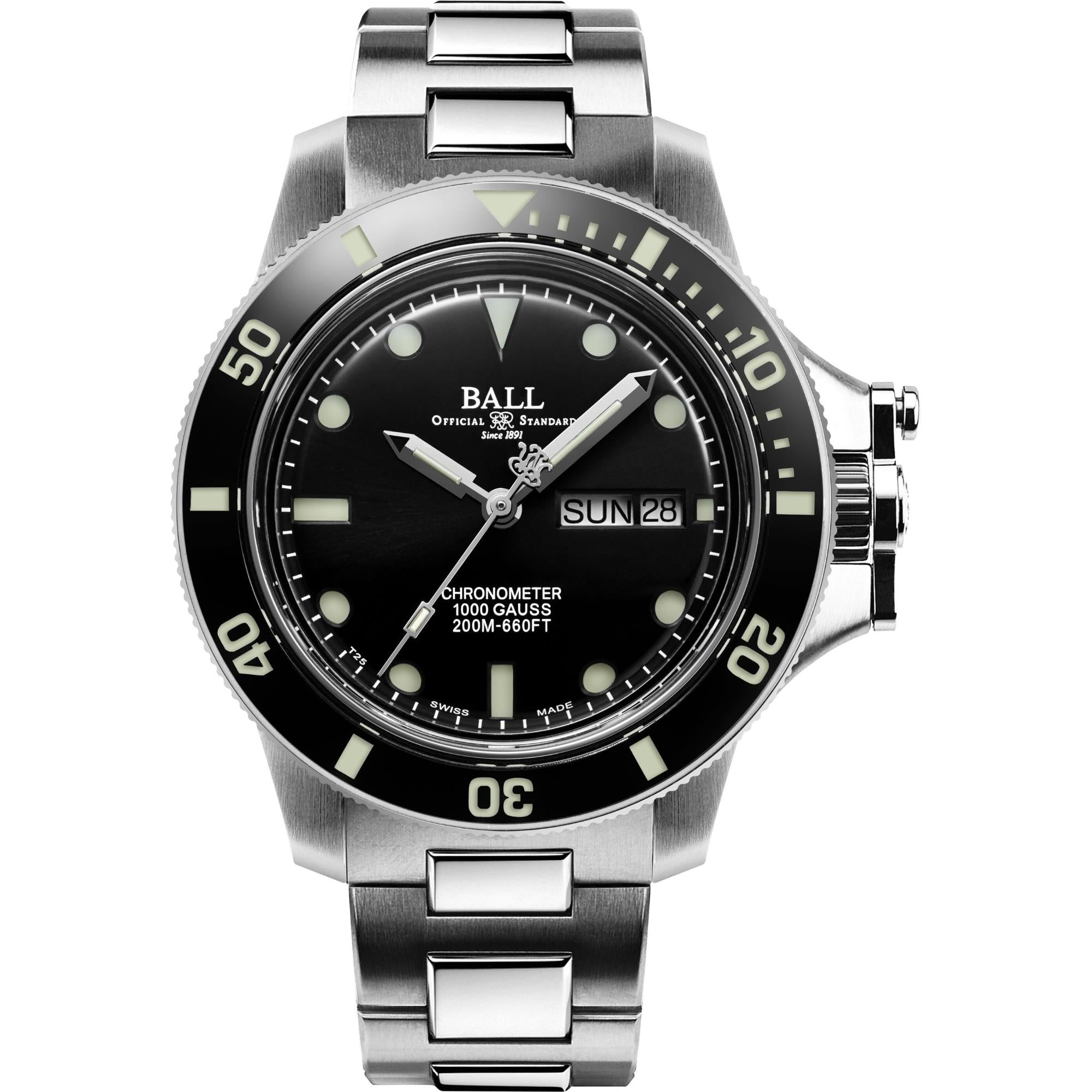 BALL Engineer Hydrocarbon Original Black Dial Stainless Steel Men’s Watch DM2118B-SCJ-BK