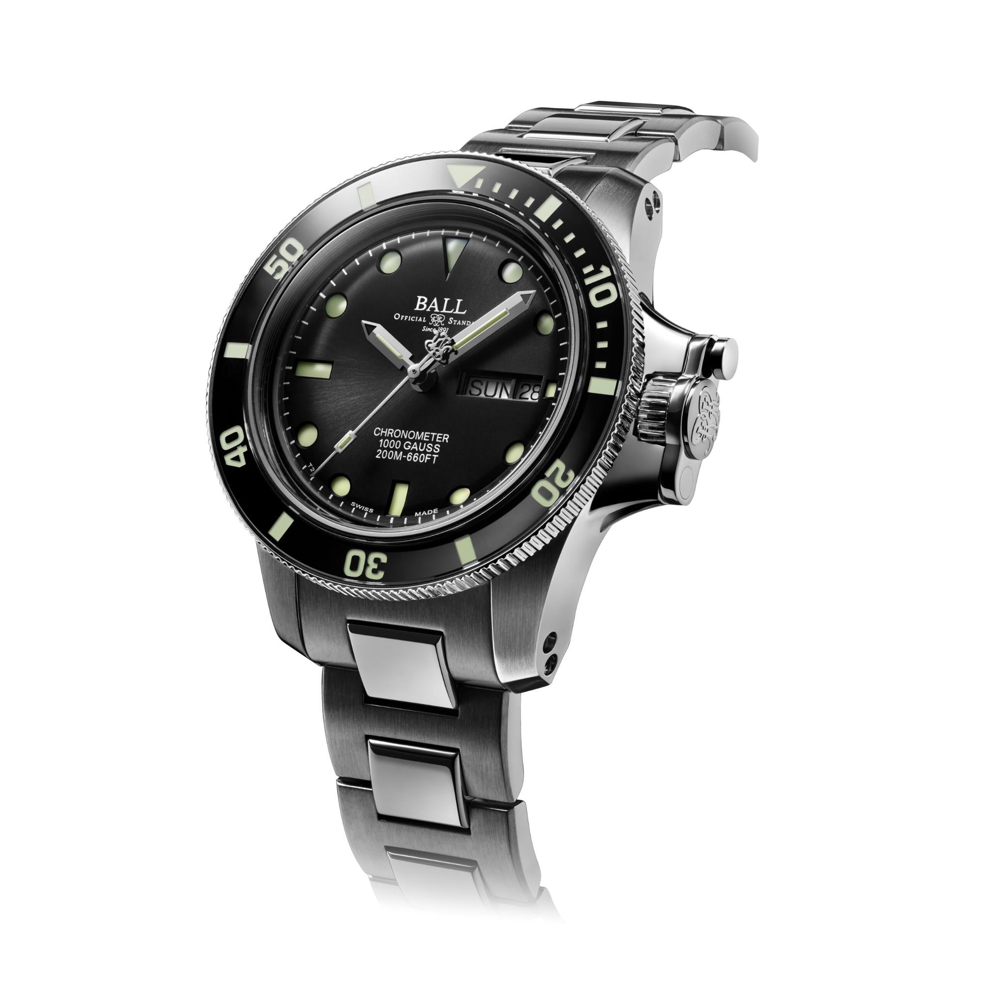 BALL Engineer Hydrocarbon Original Black Dial Stainless Steel Men’s Watch DM2118B-SCJ-BK
