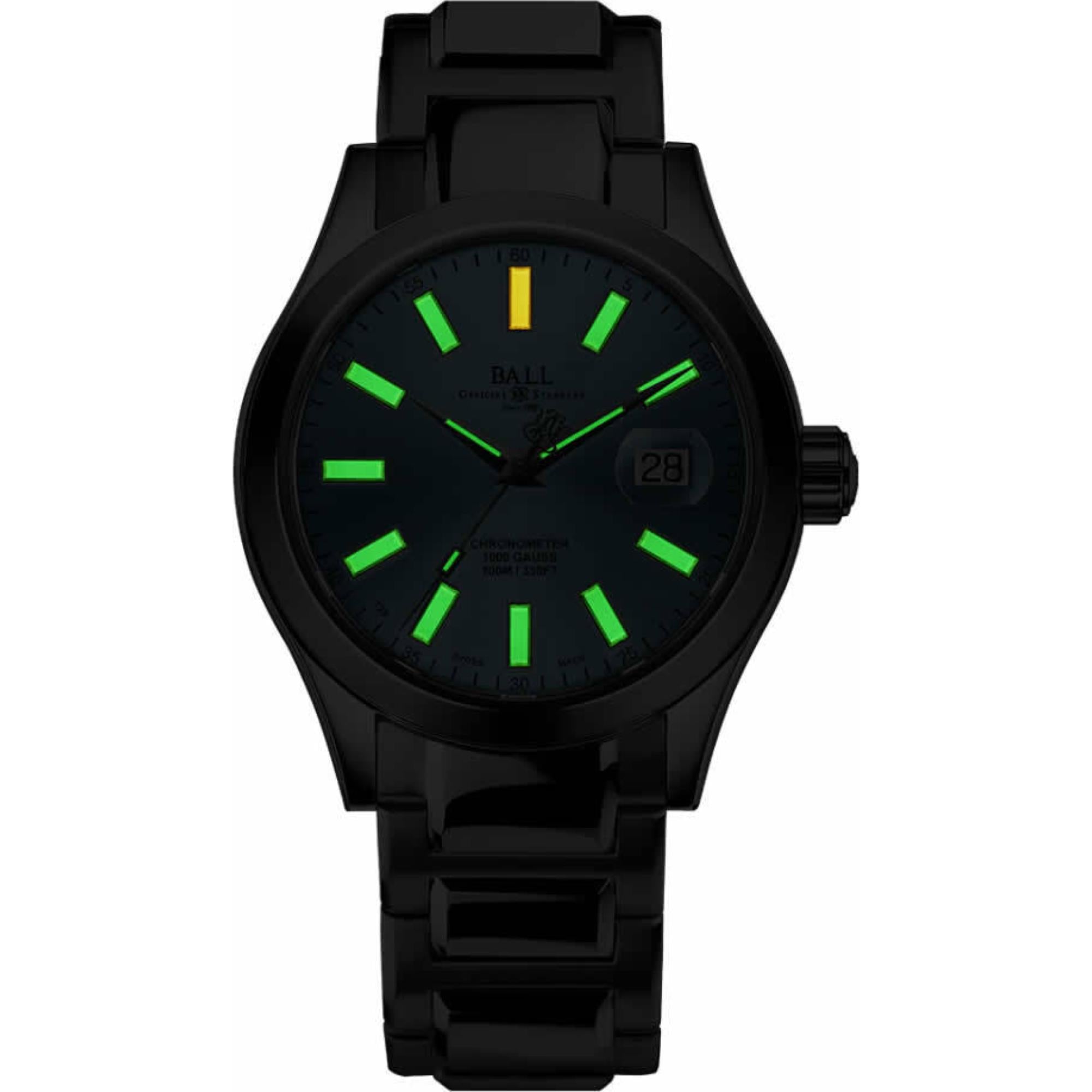 BALL Engineer III Marvelight Chronometer Black Dial Stainless Steel Men’s Watch NM9026C-S6CJ-BK