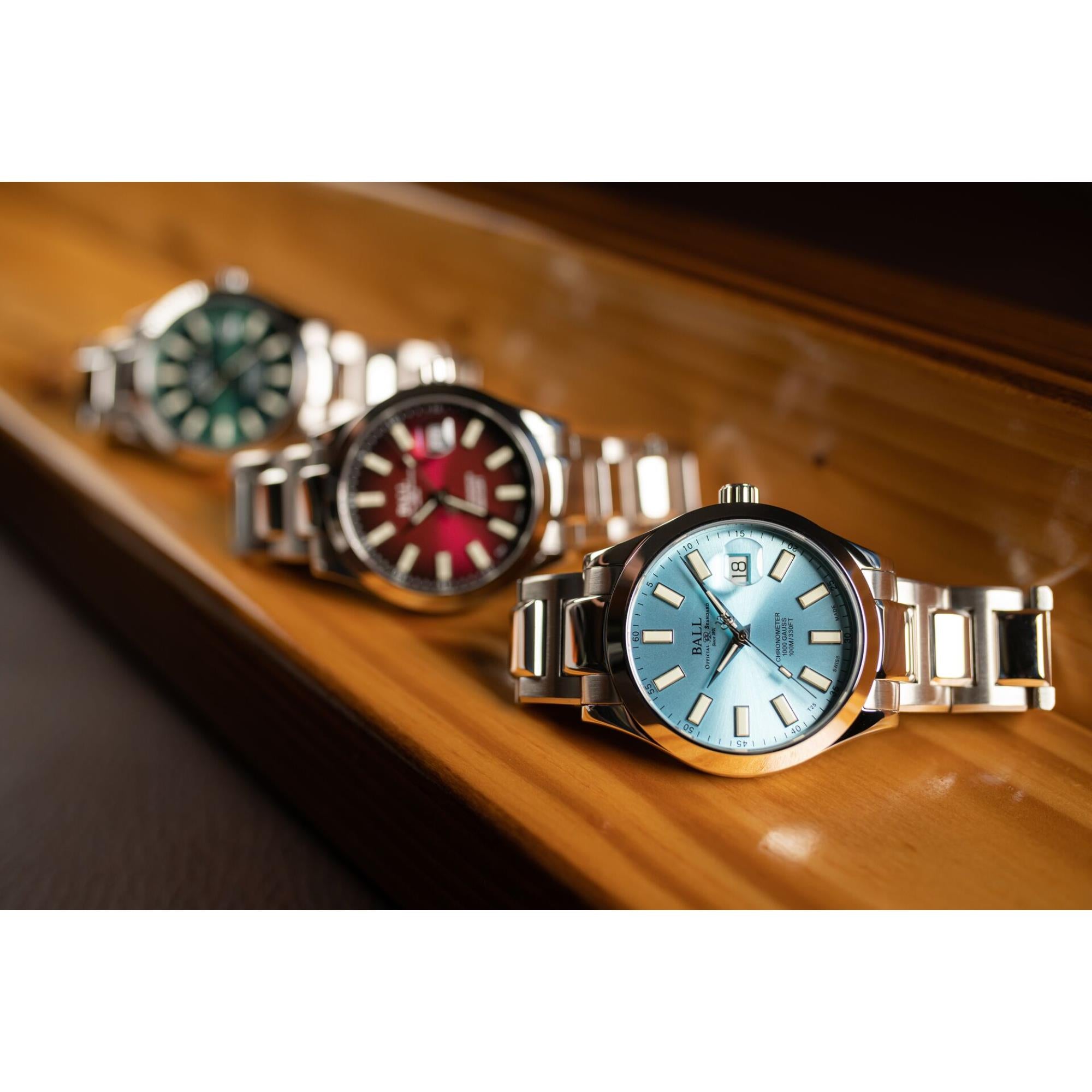 BALL Engineer III Marvelight Chronometer Ice Blue Dial Stainless Steel Men’s Watch NM9026C-S6CJ-IBE