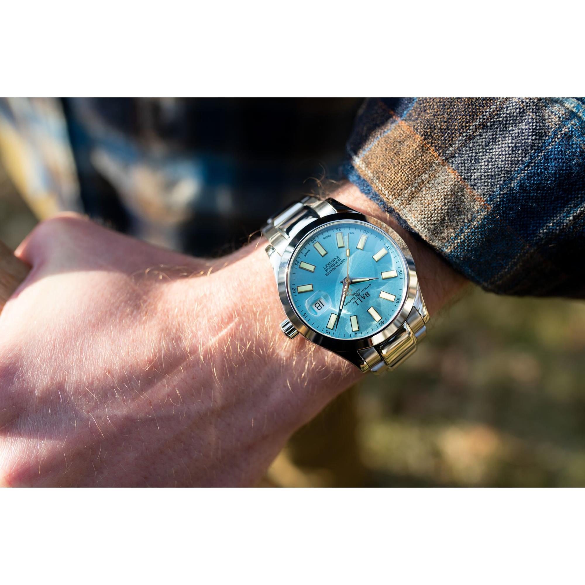 BALL Engineer III Marvelight Chronometer Ice Blue Dial Stainless Steel Men’s Watch NM9026C-S6CJ-IBE